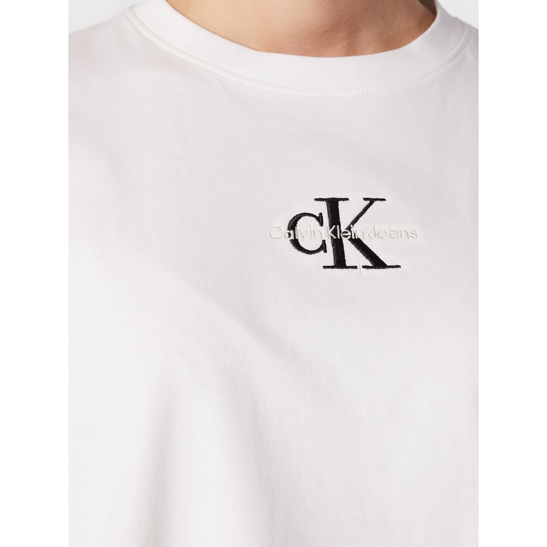 Calvin Klein Jeans Тишърт J20J219887 Бял Regular Fit - Pepit.bg