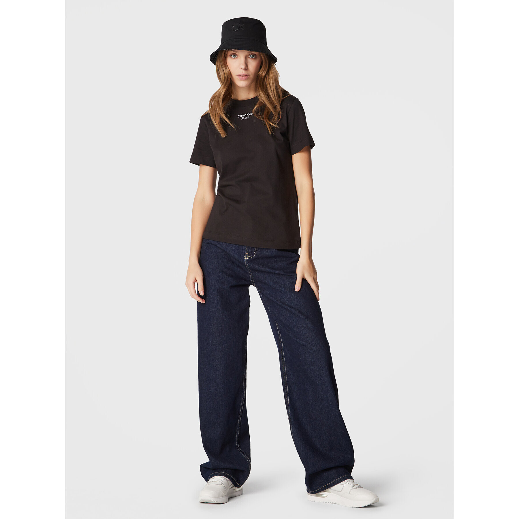 Calvin Klein Jeans Тишърт J20J219889 Черен Regular Fit - Pepit.bg
