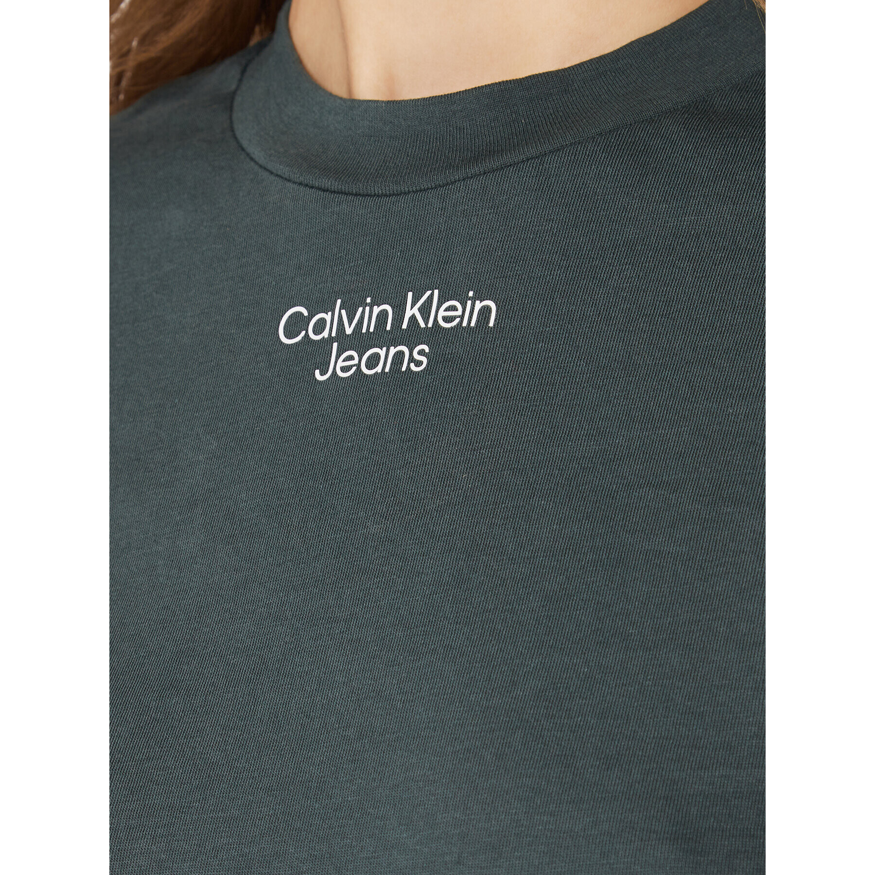 Calvin Klein Jeans Тишърт J20J219889 Зелен Regular Fit - Pepit.bg