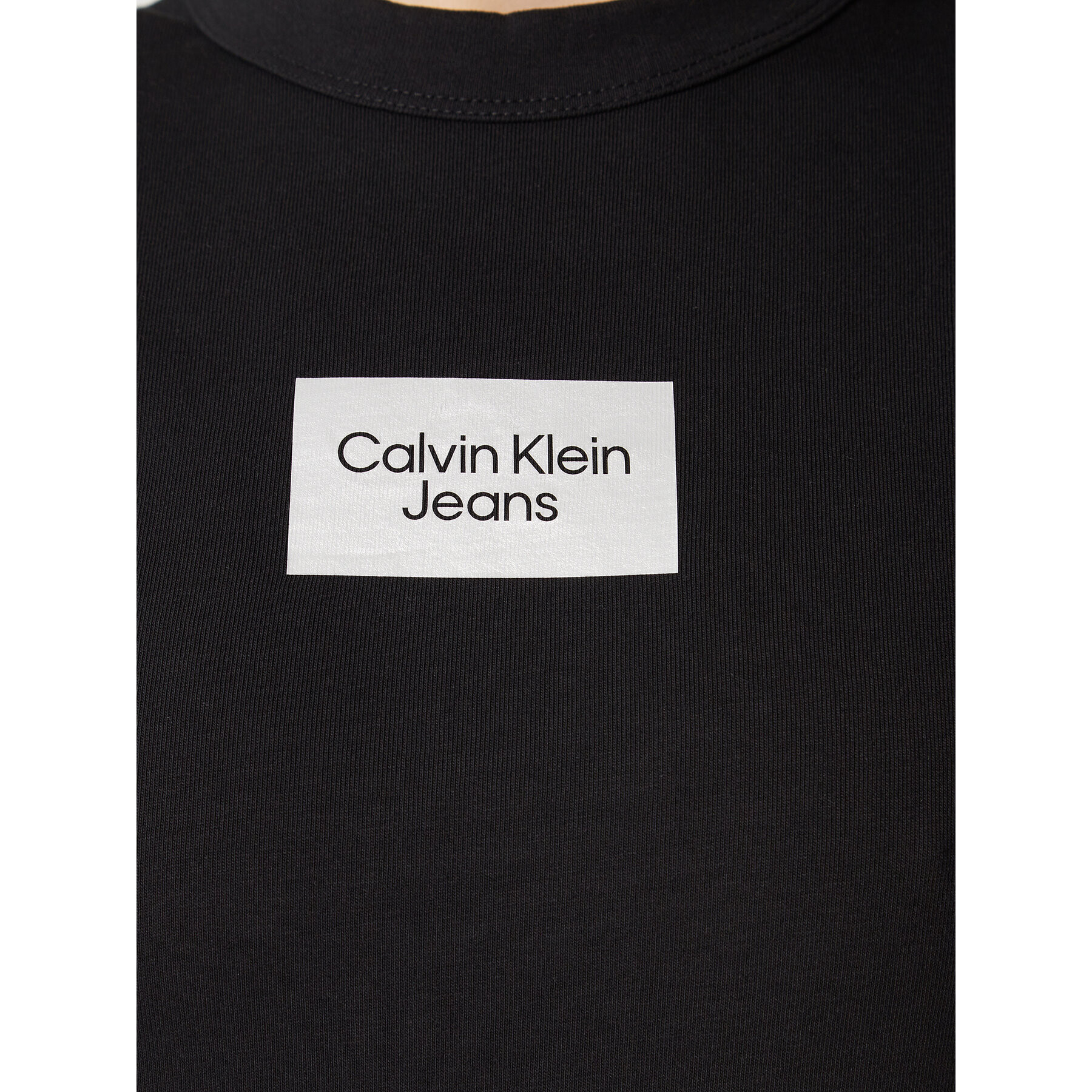 Calvin Klein Jeans Тишърт J20J220274 Черен Slim Fit - Pepit.bg