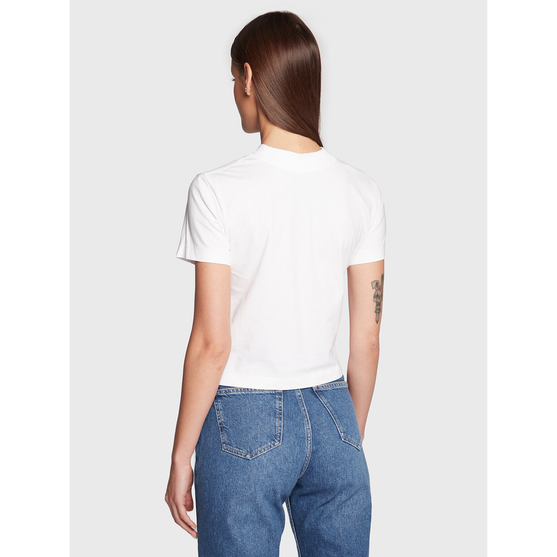 Calvin Klein Jeans Тишърт J20J220276 Бял Regular Fit - Pepit.bg