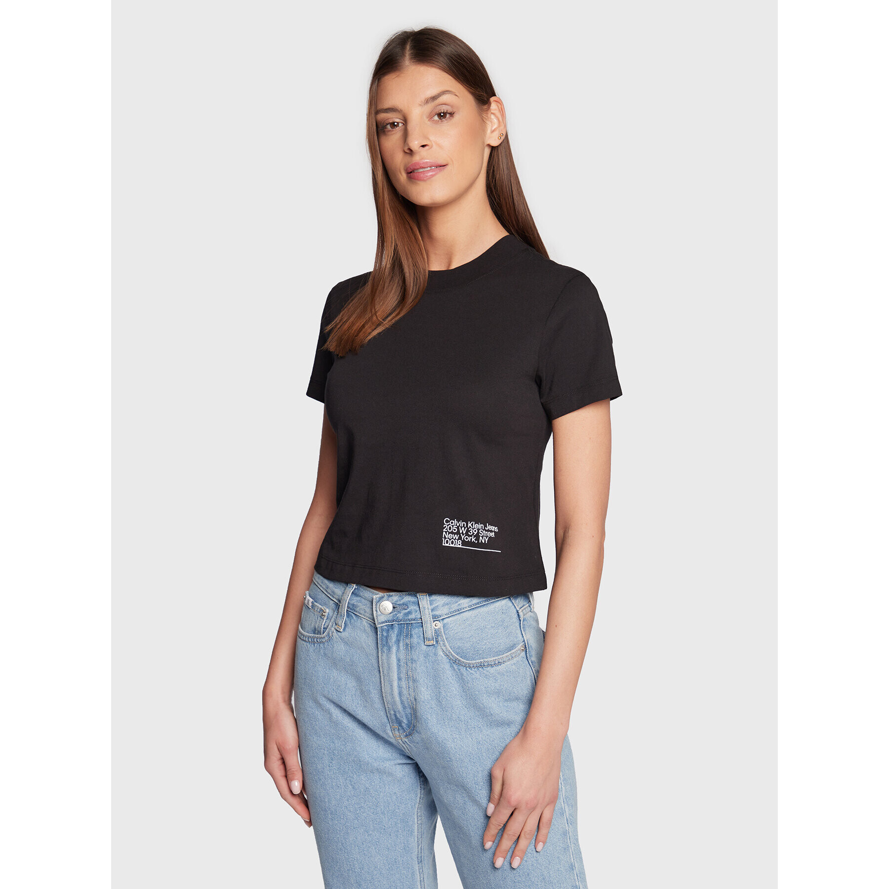 Calvin Klein Jeans Тишърт J20J220276 Черен Regular Fit - Pepit.bg