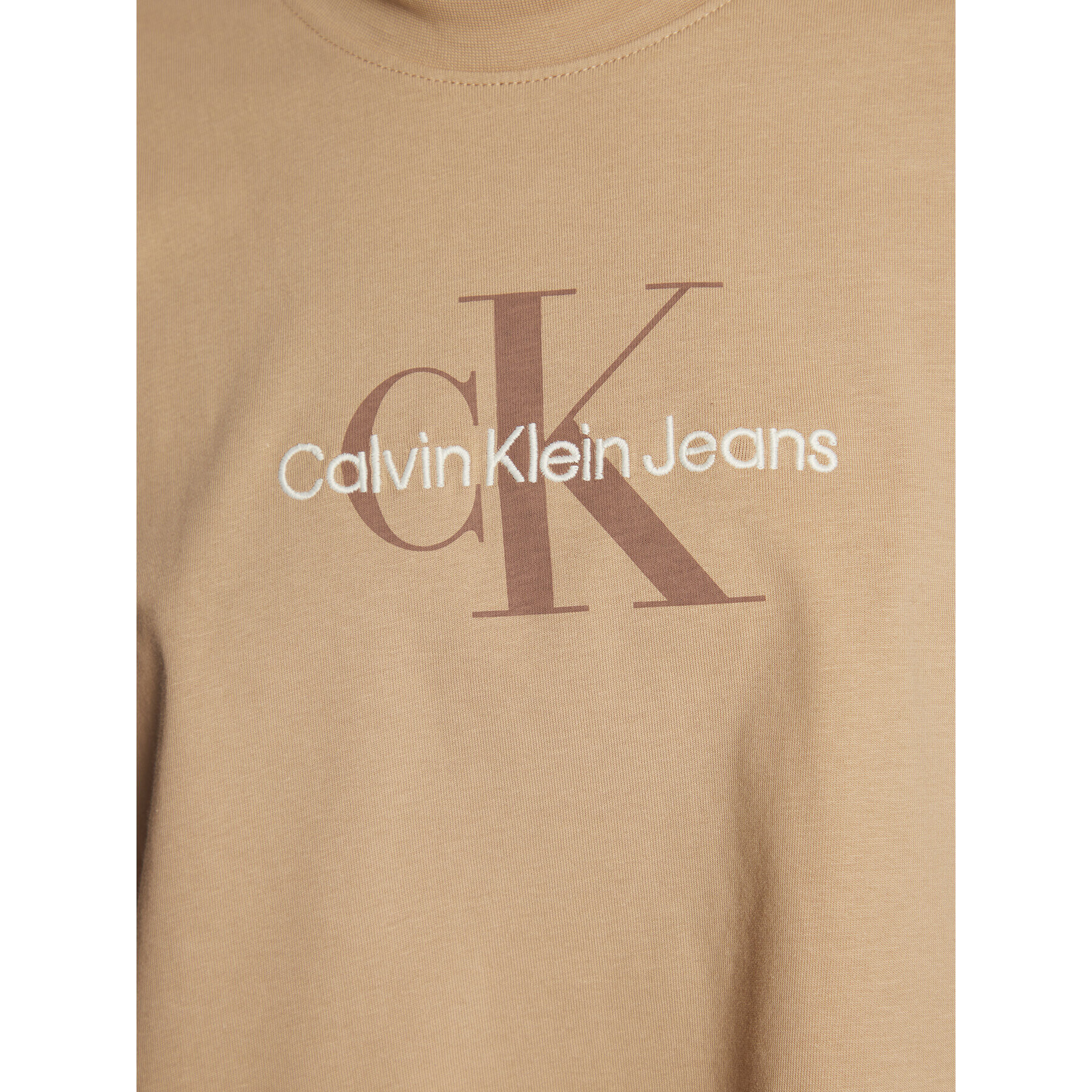 Calvin Klein Jeans Тишърт J20J220280 Бежов Relaxed Fit - Pepit.bg