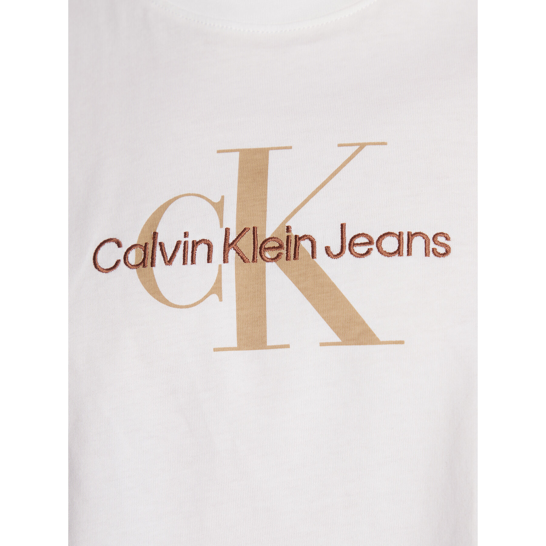 Calvin Klein Jeans Тишърт J20J220280 Бял Relaxed Fit - Pepit.bg