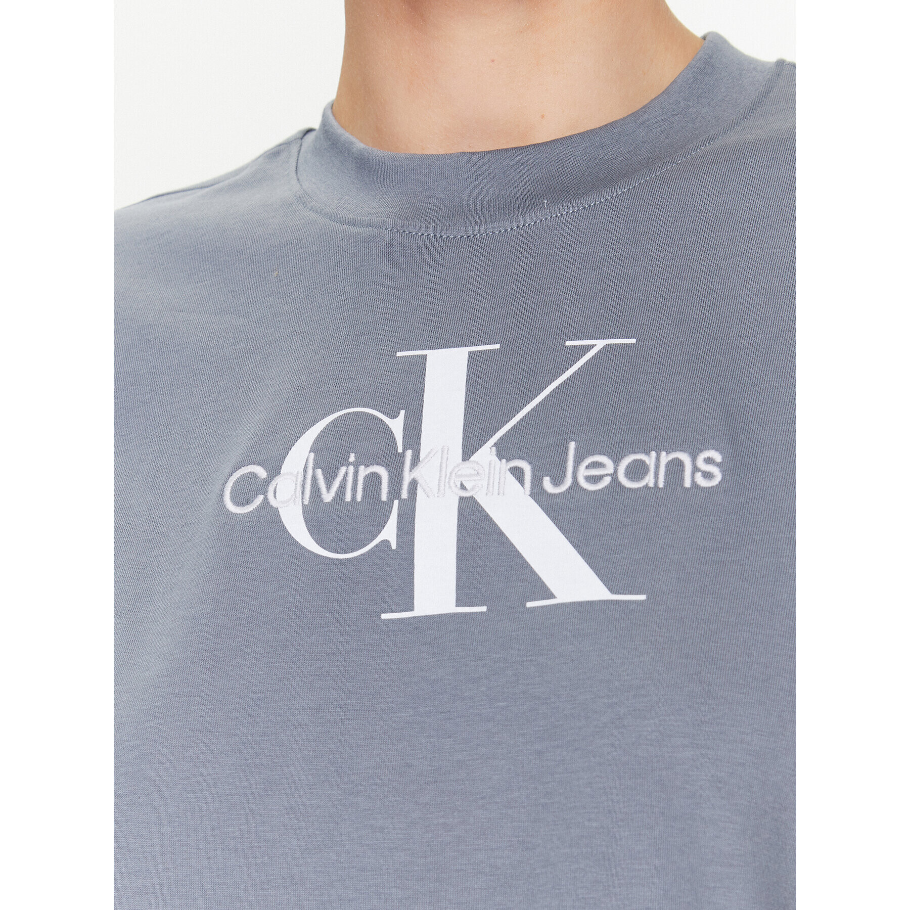 Calvin Klein Jeans Тишърт J20J220717 Сив Relaxed Fit - Pepit.bg