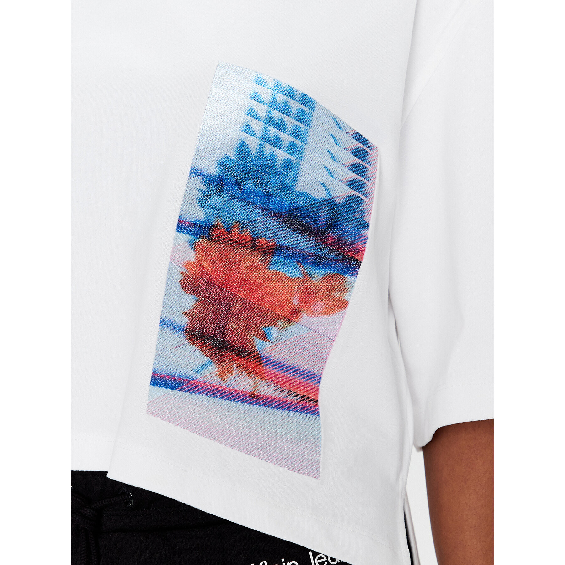 Calvin Klein Jeans Тишърт J20J220727 Бял Regular Fit - Pepit.bg