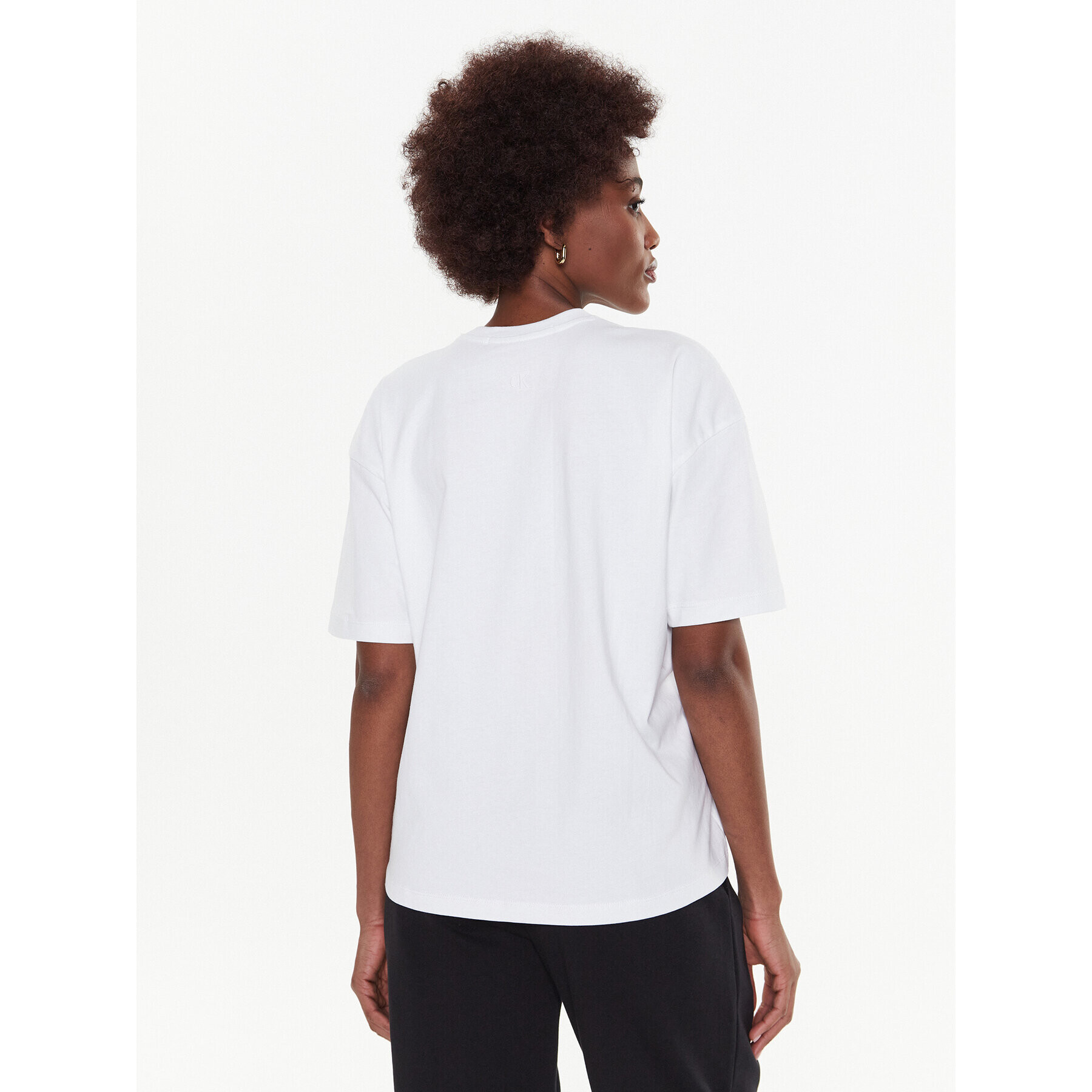 Calvin Klein Jeans Тишърт J20J220768 Бял Relaxed Fit - Pepit.bg