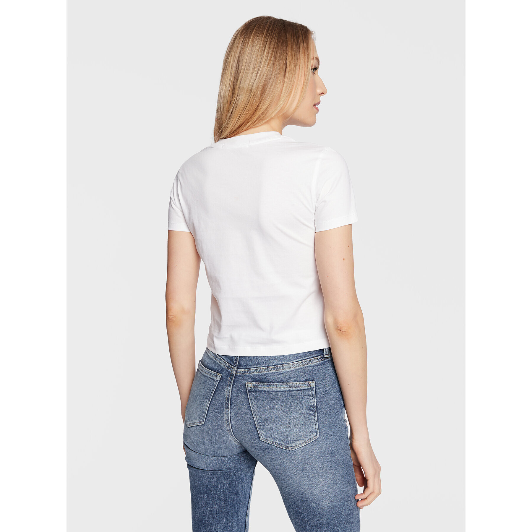 Calvin Klein Jeans Тишърт J20J221047 Бял Regular Fit - Pepit.bg