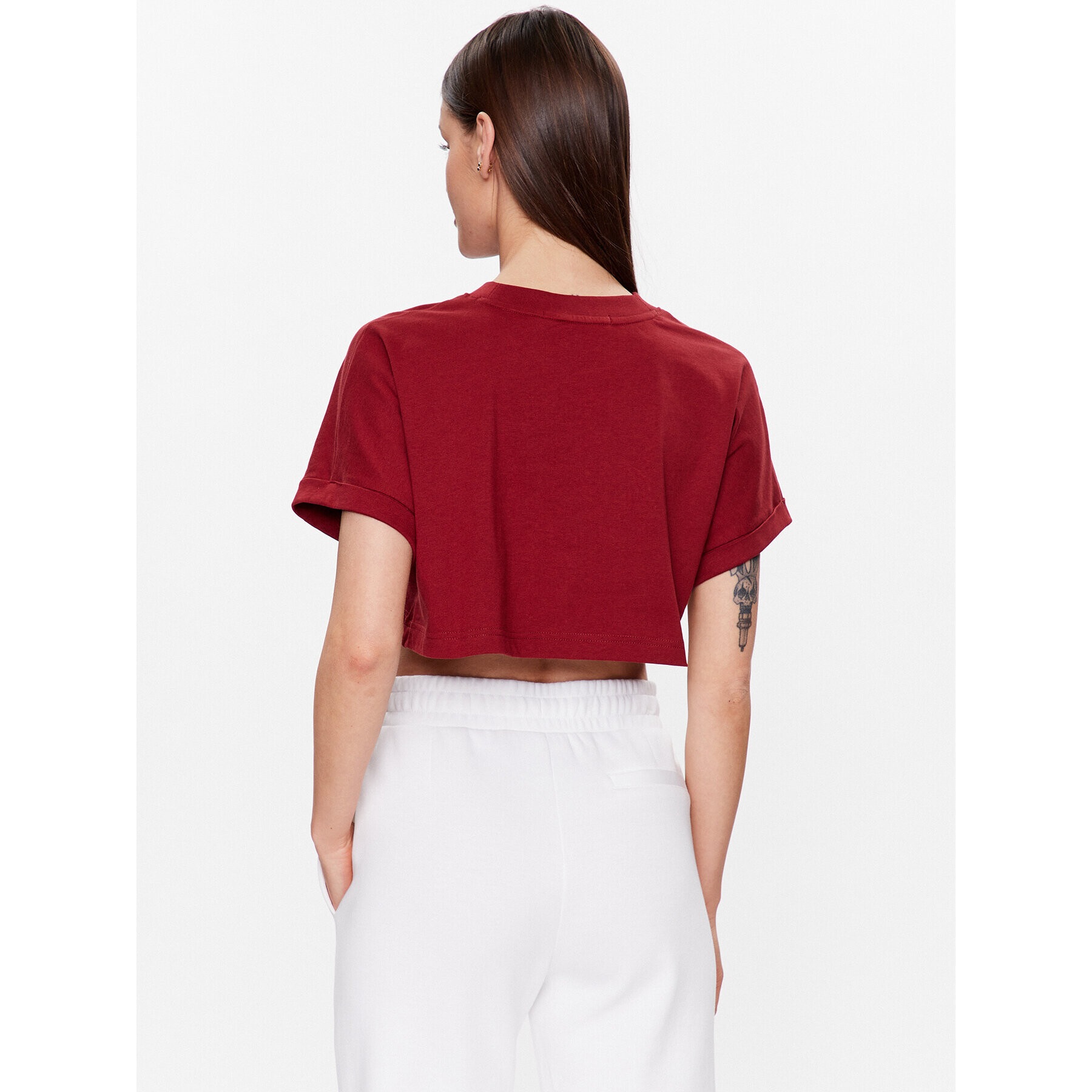 Calvin Klein Jeans Тишърт J20J221048 Бордо Regular Fit - Pepit.bg