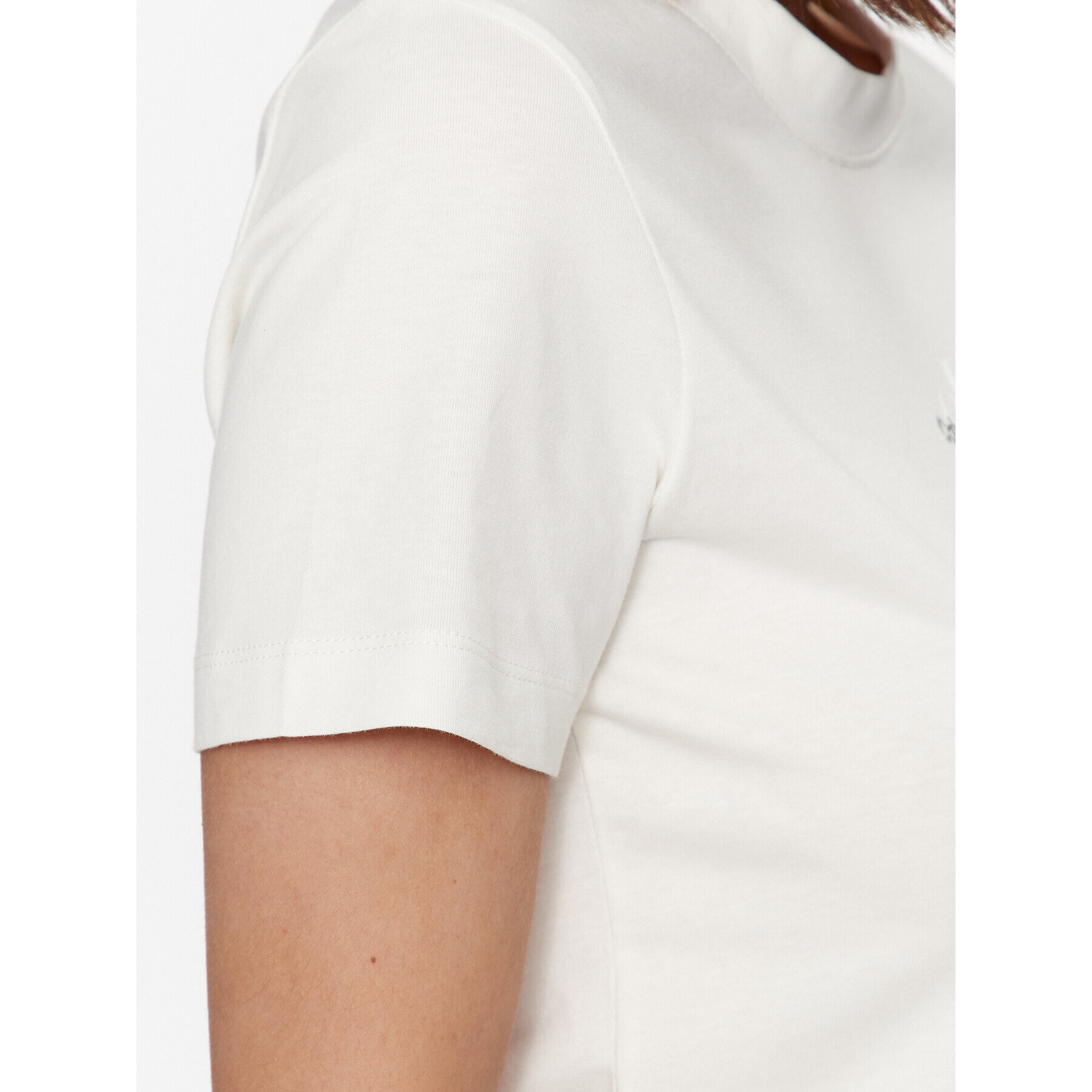 Calvin Klein Jeans Тишърт J20J221426 Екрю Regular Fit - Pepit.bg