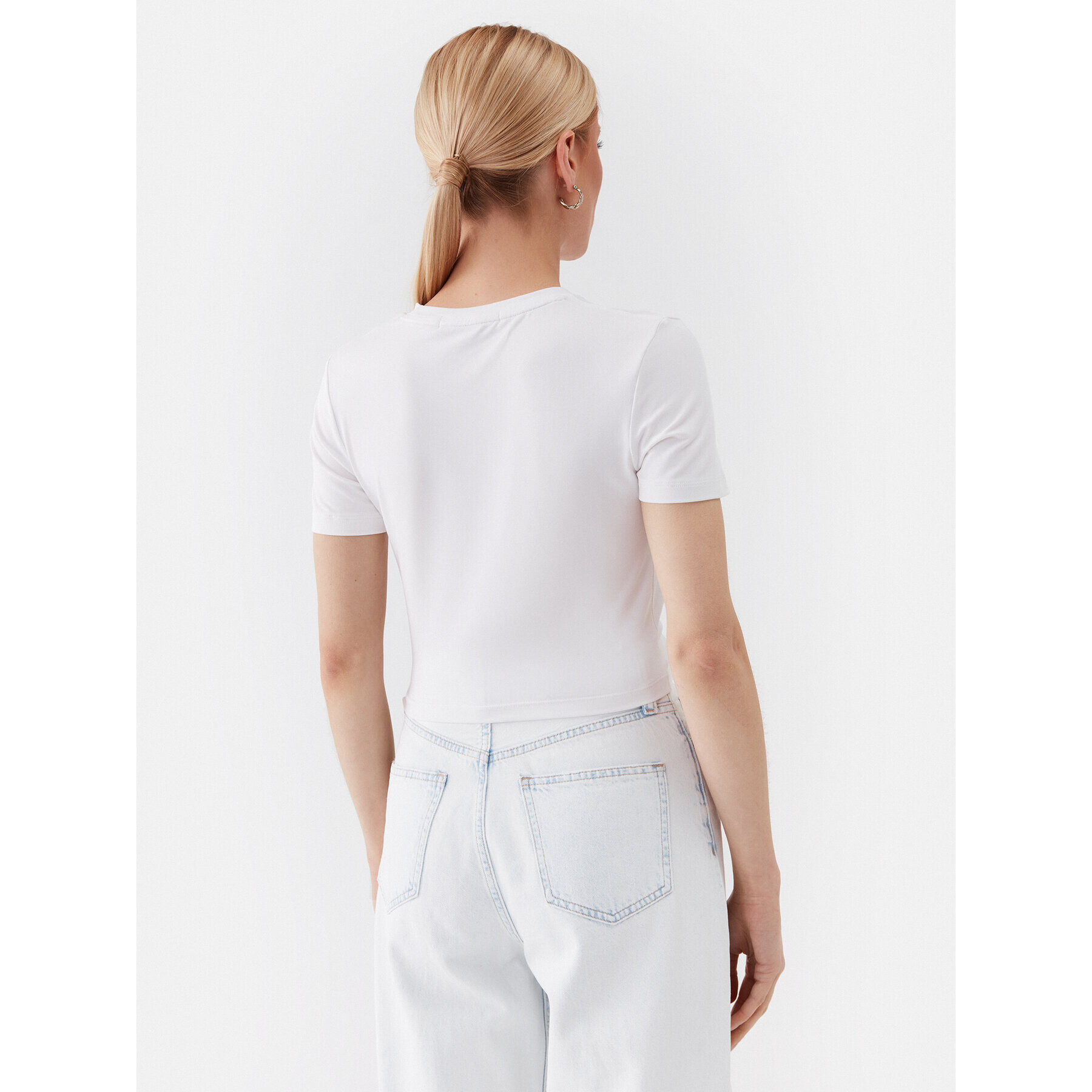 Calvin Klein Jeans Тишърт J20J222128 Бял Regular Fit - Pepit.bg