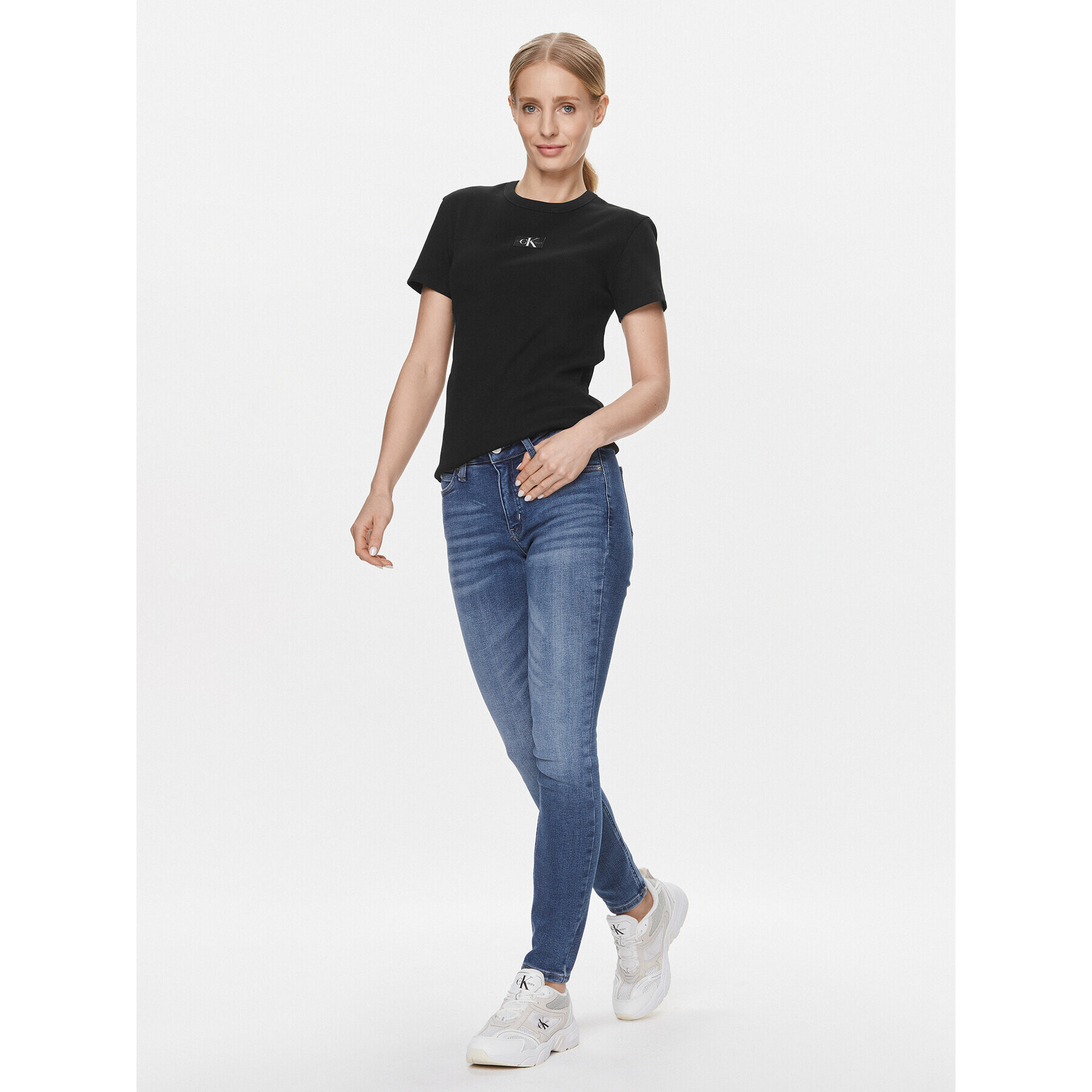 Calvin Klein Jeans Тишърт J20J222687 Черен Regular Fit - Pepit.bg