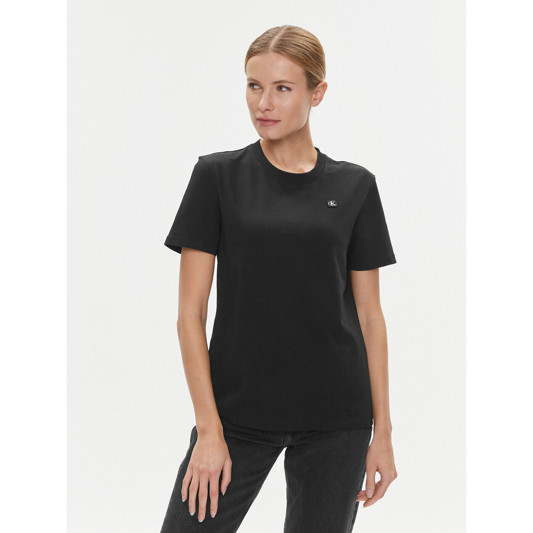 Calvin Klein Jeans Тишърт J20J223226 Черен Regular Fit - Pepit.bg