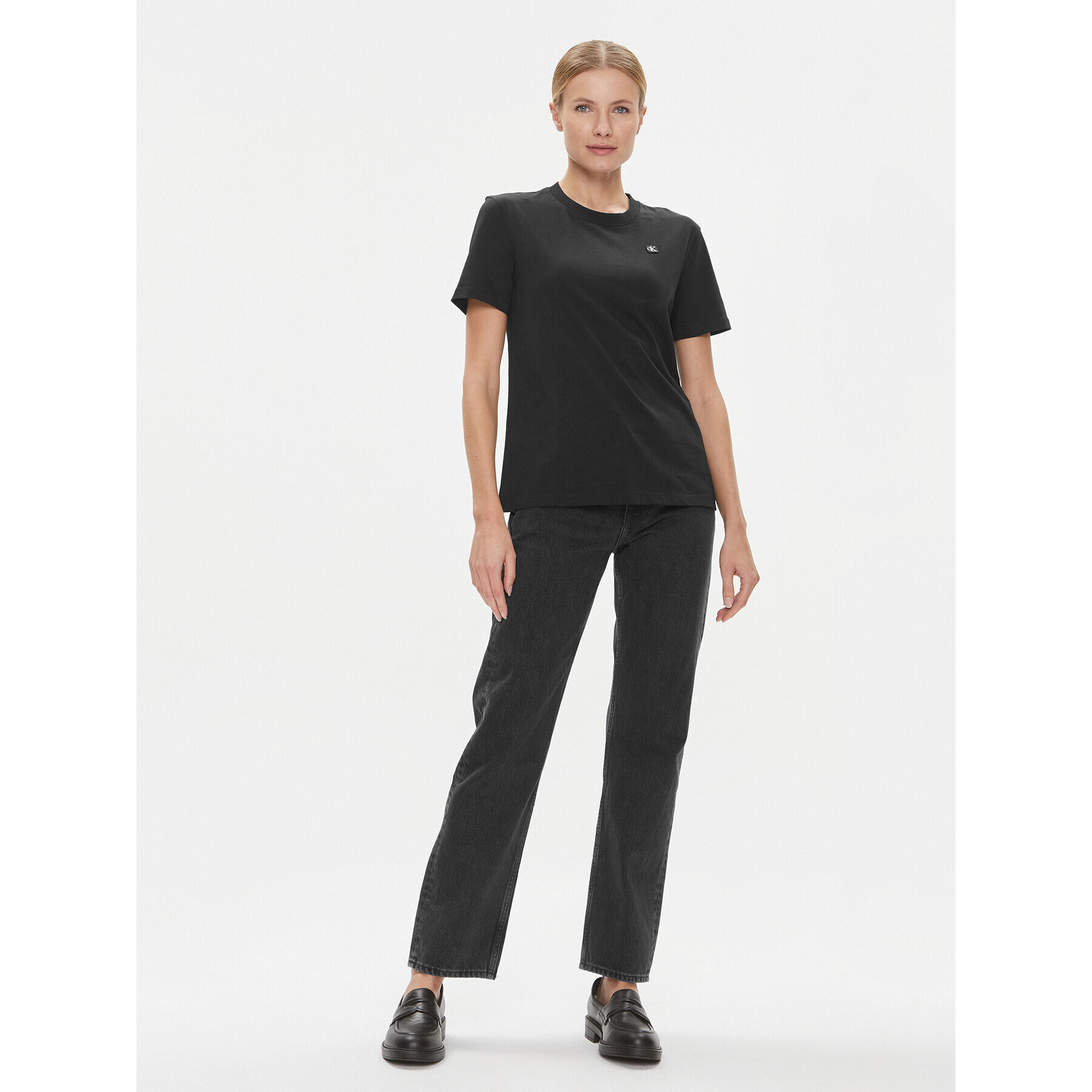 Calvin Klein Jeans Тишърт J20J223226 Черен Regular Fit - Pepit.bg