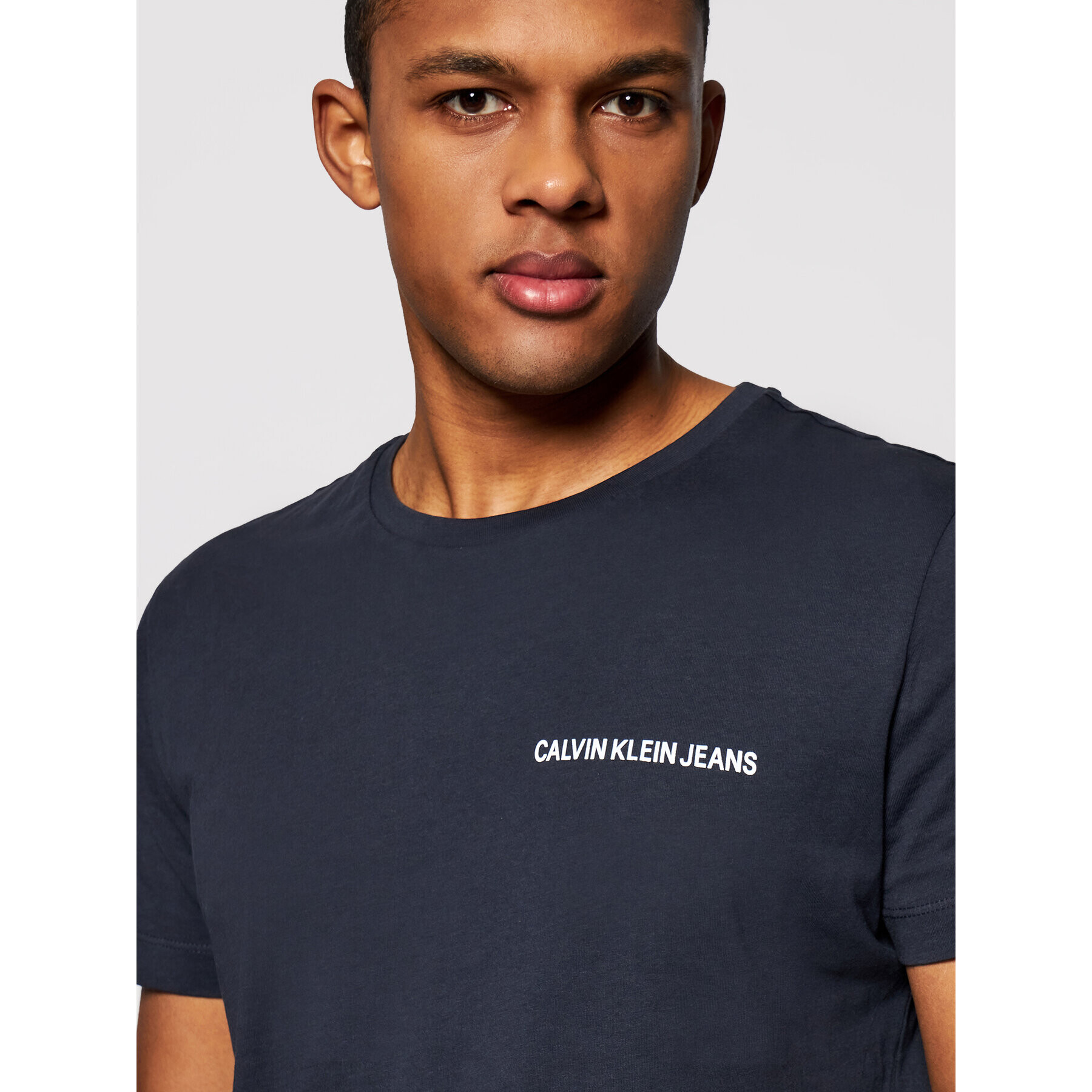 Calvin Klein Jeans Тишърт J30J307852 Тъмносин Regular Fit - Pepit.bg