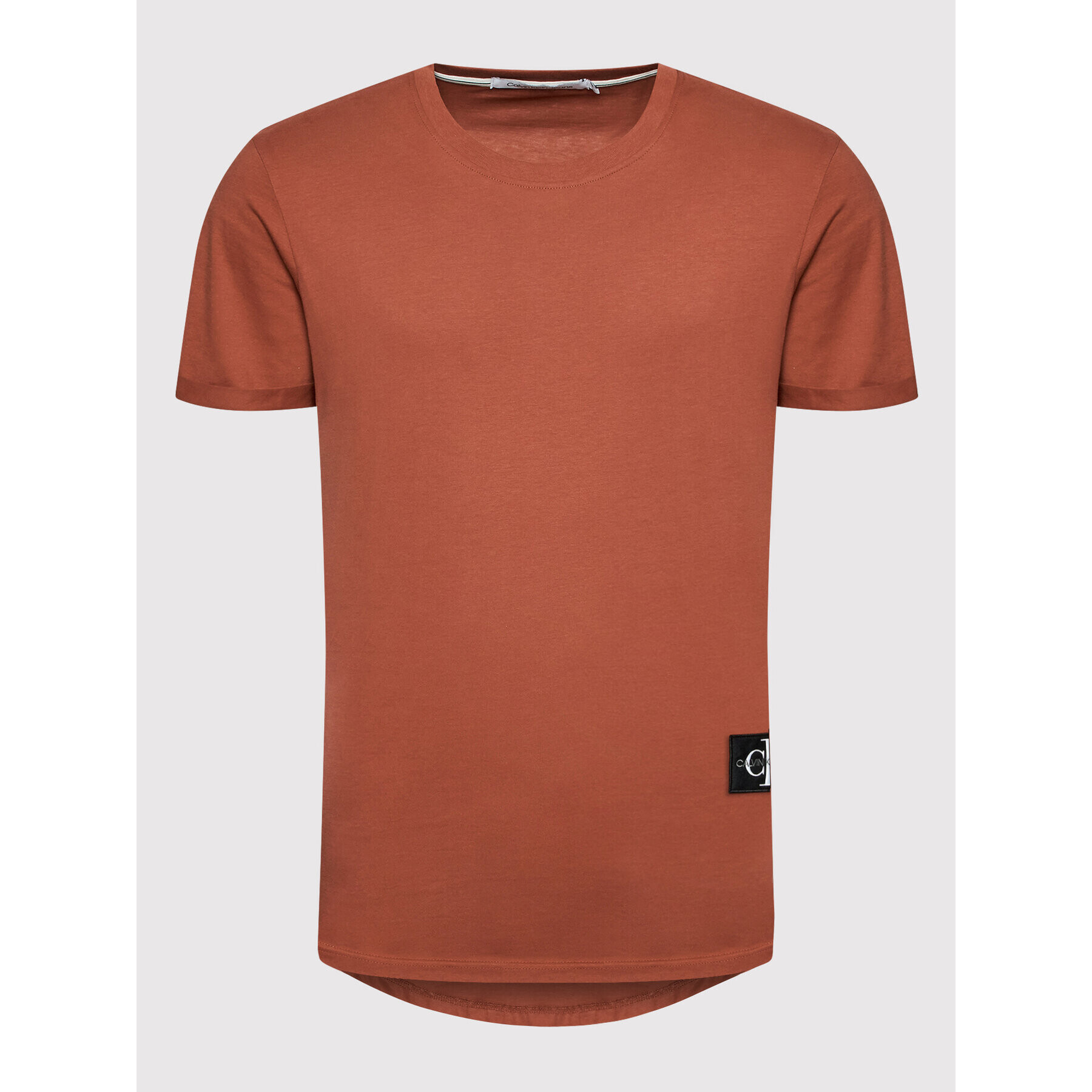 Calvin Klein Jeans Тишърт J30J315319 Кафяв Regular Fit - Pepit.bg