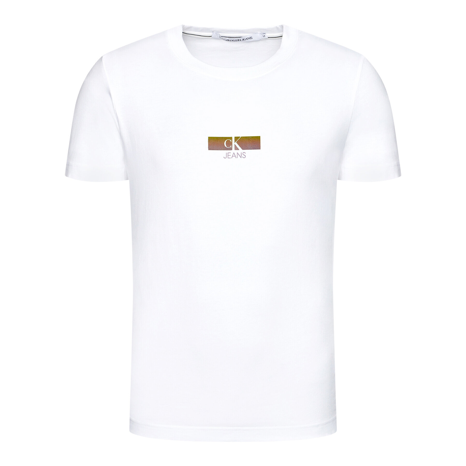 Calvin Klein Jeans Тишърт J30J317492 Бял Regular Fit - Pepit.bg