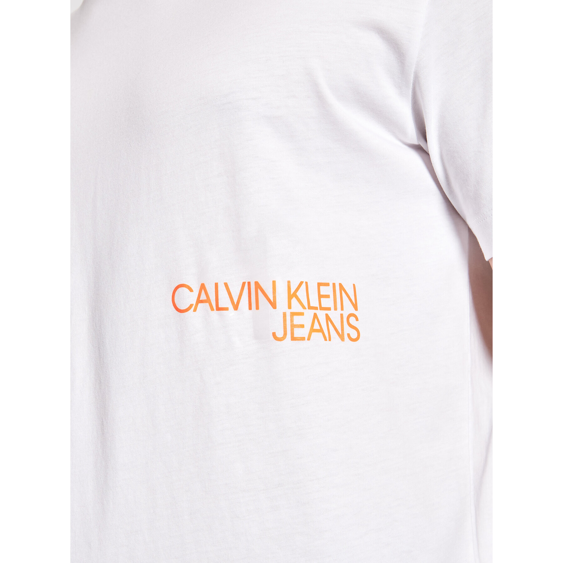 Calvin Klein Jeans Тишърт J30J317507 Бял Regular Fit - Pepit.bg