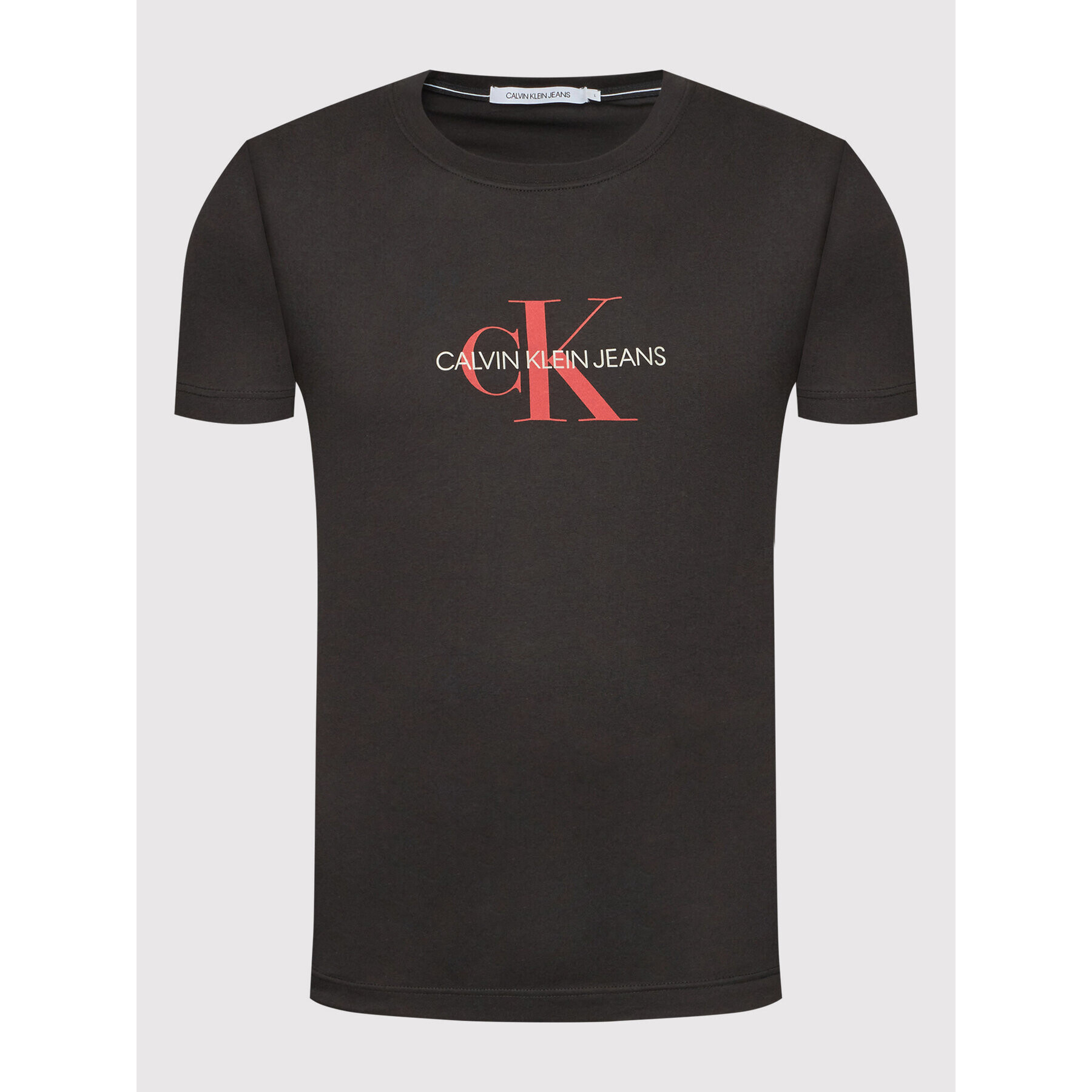 Calvin Klein Jeans Тишърт J30J318691 Черен Regular Fit - Pepit.bg