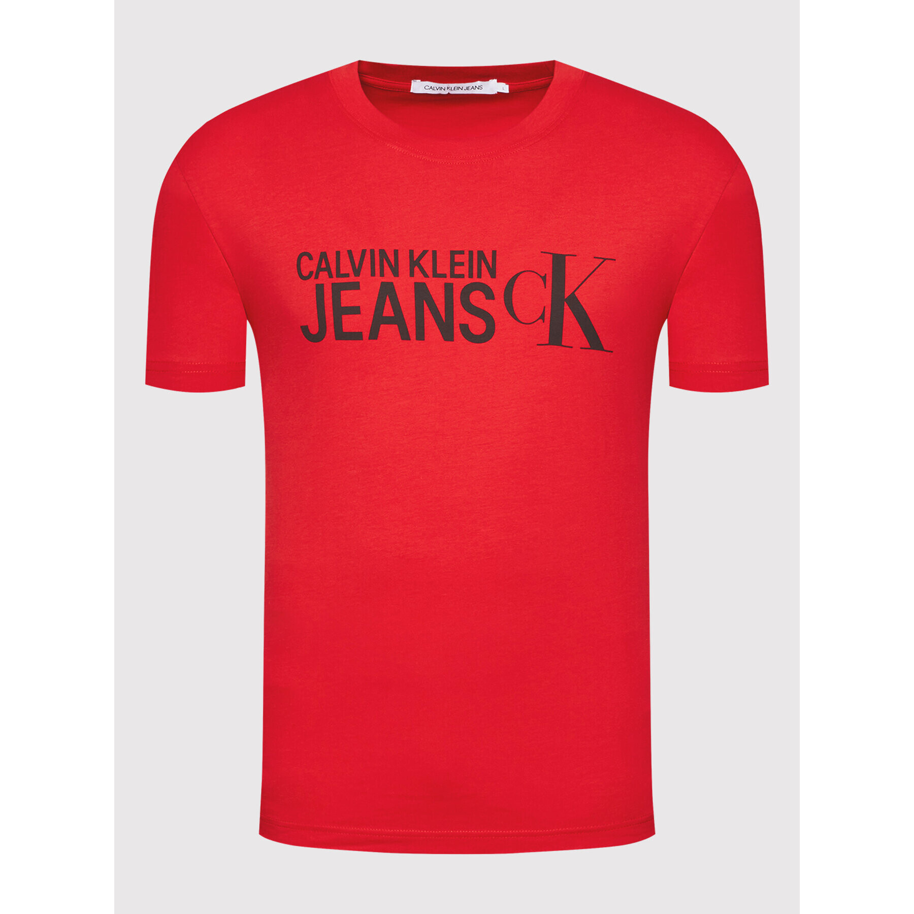 Calvin Klein Jeans Тишърт J30J318731 Червен Regular Fit - Pepit.bg