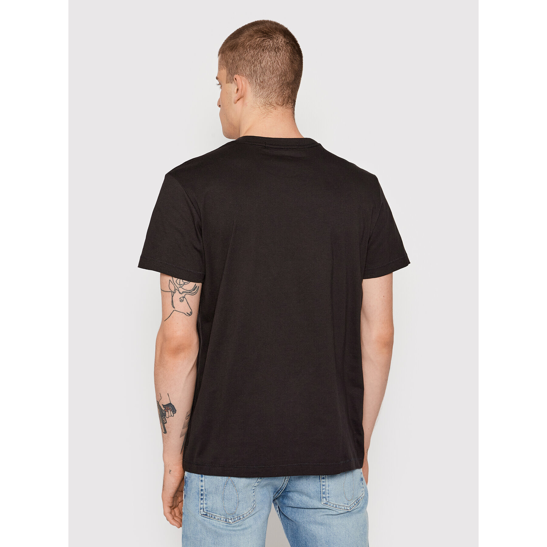 Calvin Klein Jeans Тишърт J30J319299 Черен Regular Fit - Pepit.bg