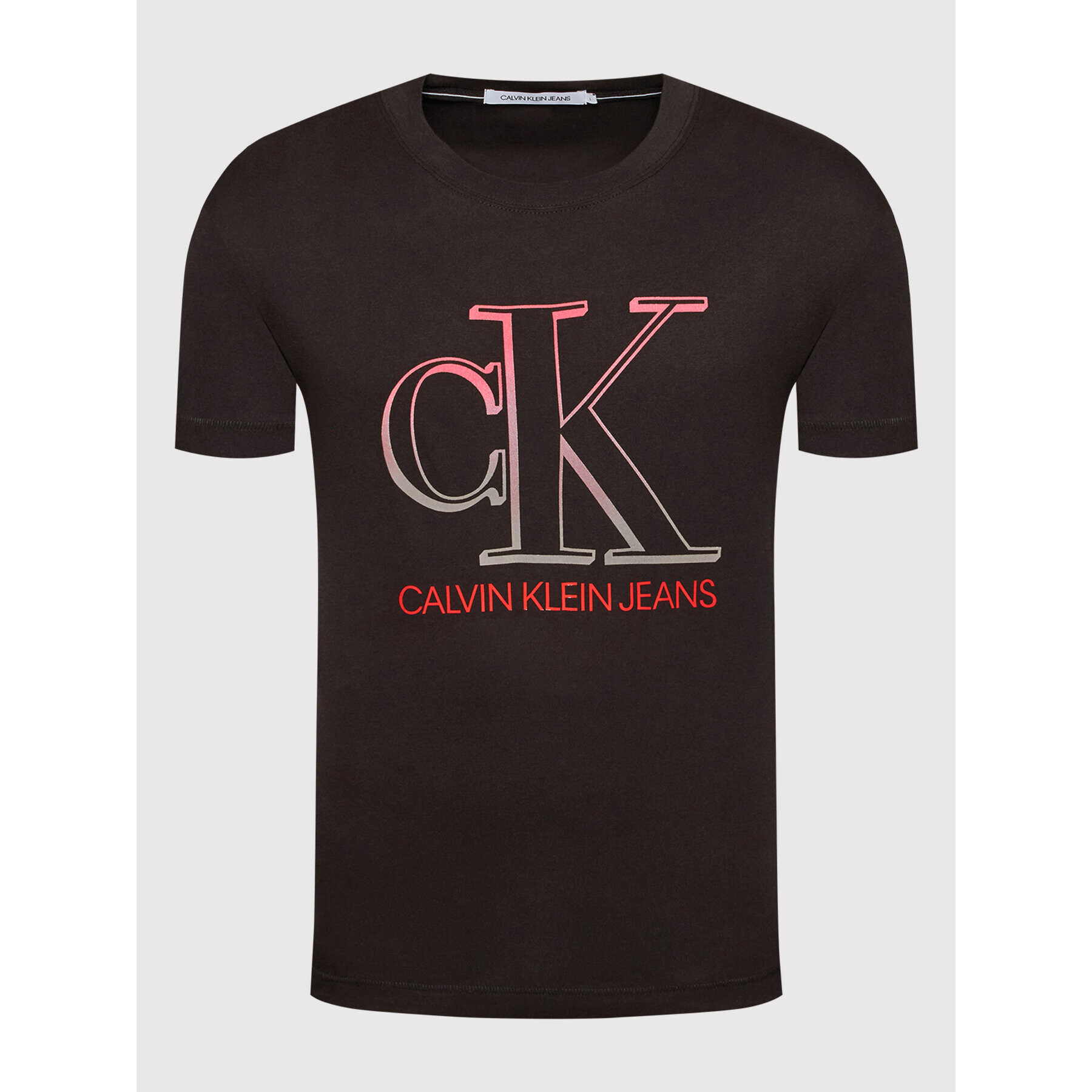 Calvin Klein Jeans Тишърт J30J319299 Черен Regular Fit - Pepit.bg