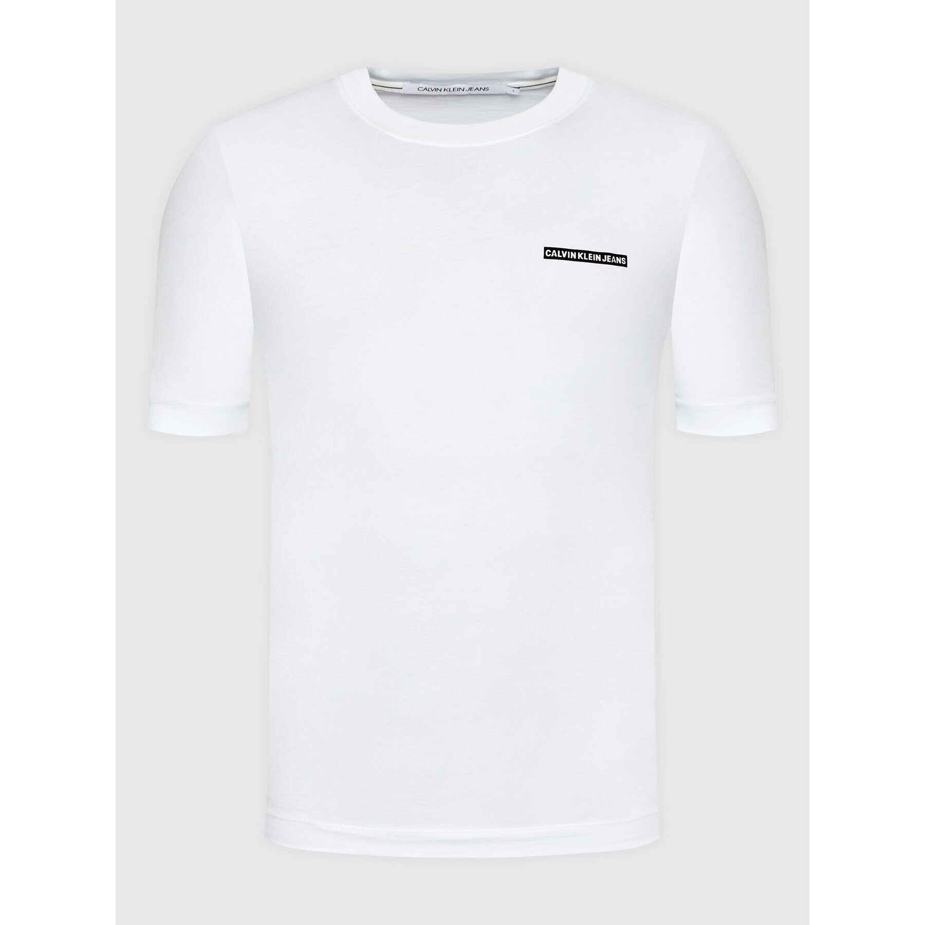Calvin Klein Jeans Тишърт J30J319315 Бял Regular Fit - Pepit.bg