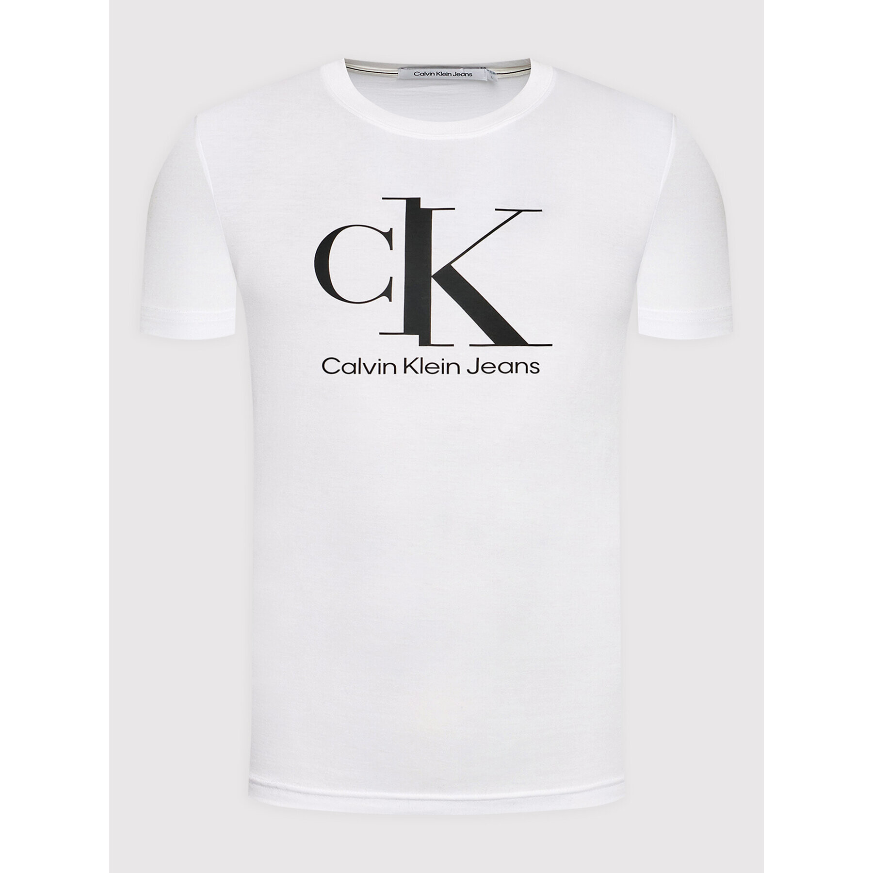 Calvin Klein Jeans Тишърт J30J319713 Бял Regular Fit - Pepit.bg