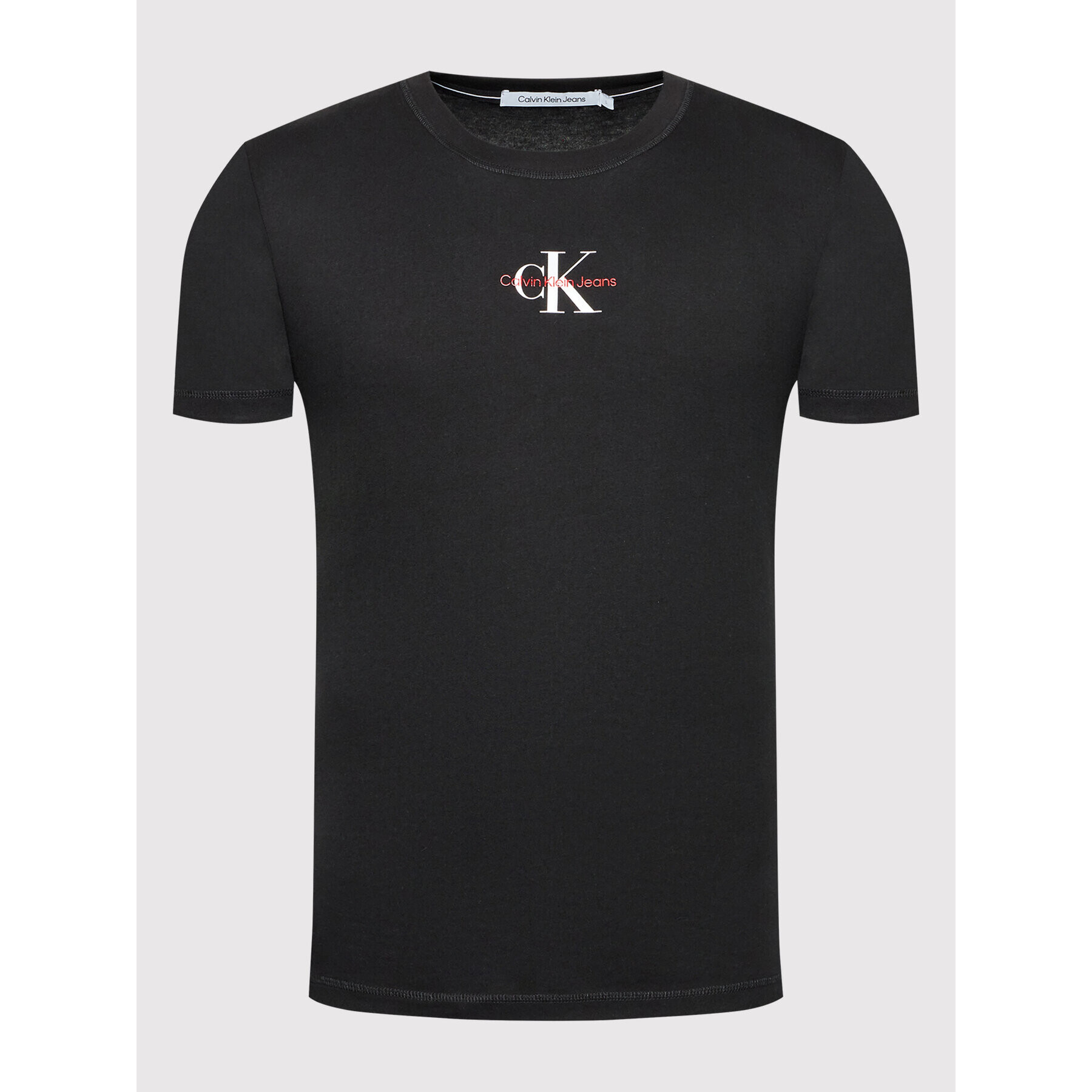Calvin Klein Jeans Тишърт J30J319877 Черен Regular Fit - Pepit.bg