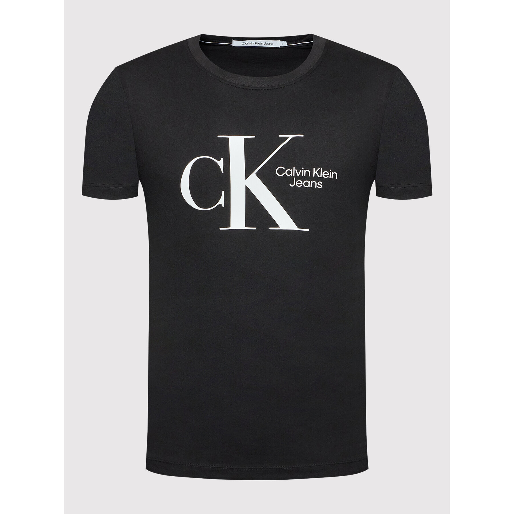 Calvin Klein Jeans Тишърт J30J320189 Черен Regular Fit - Pepit.bg