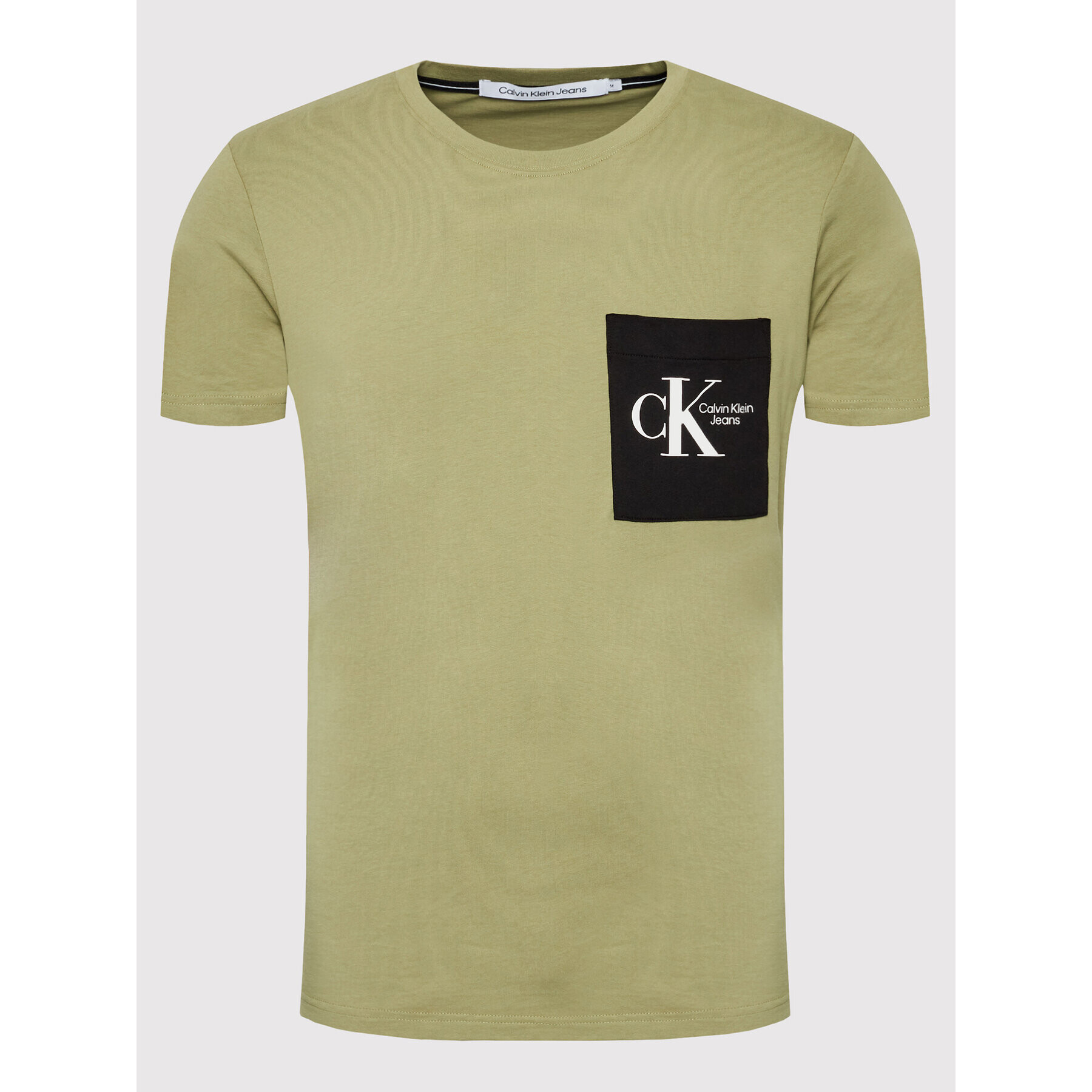 Calvin Klein Jeans Тишърт J30J320192 Зелен Regular Fit - Pepit.bg