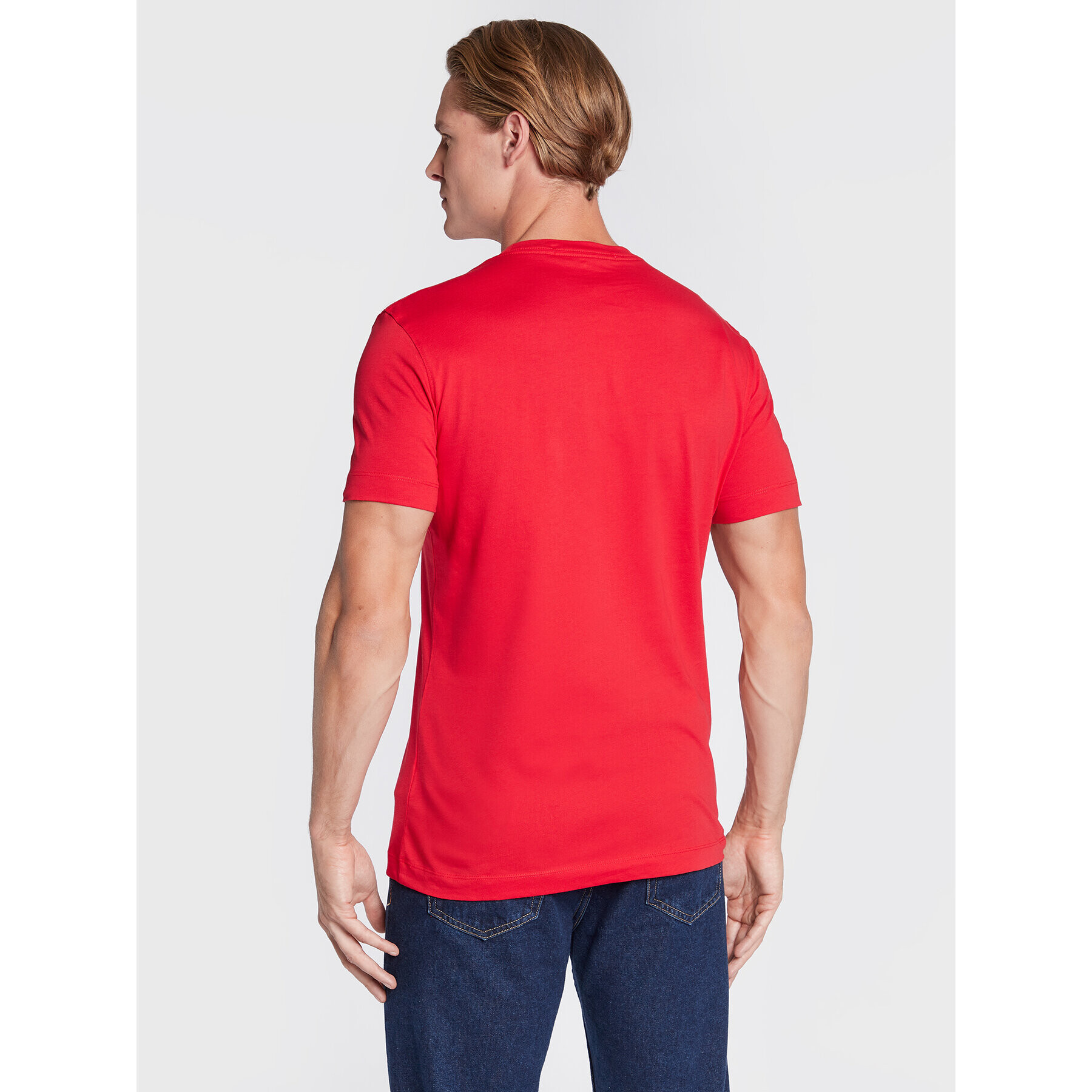 Calvin Klein Jeans Тишърт J30J320595 Червен Slim Fit - Pepit.bg