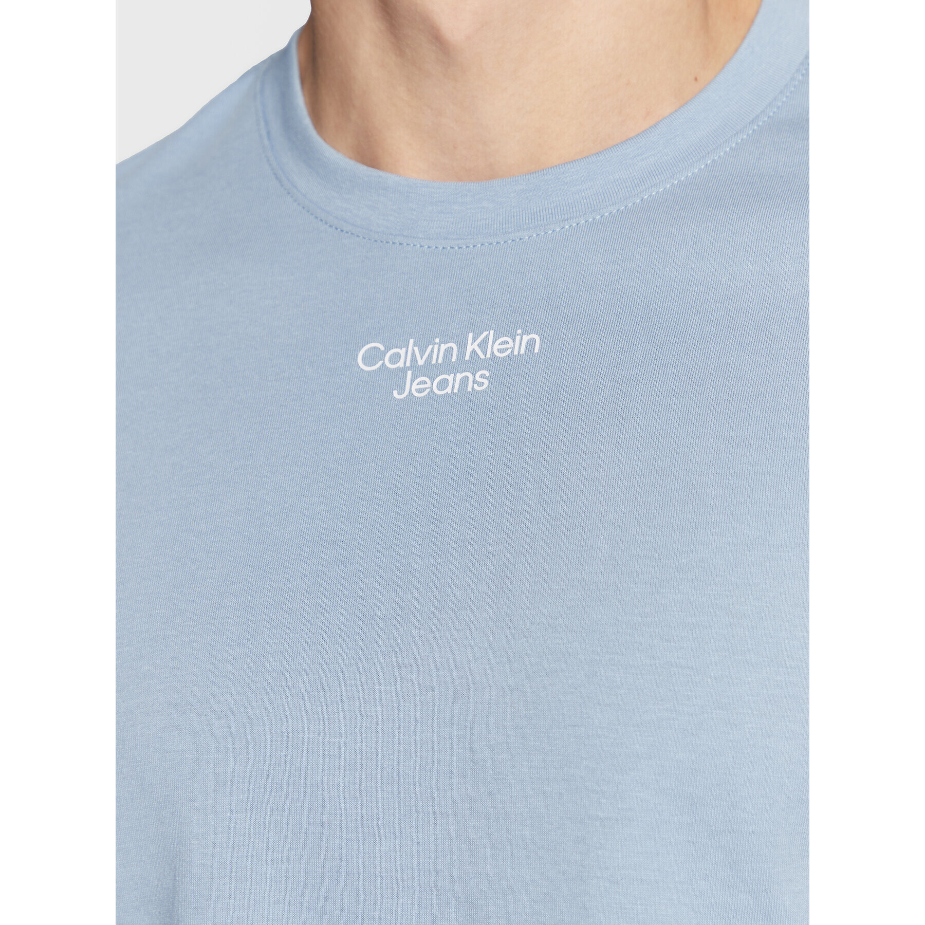 Calvin Klein Jeans Тишърт J30J320595 Син Slim Fit - Pepit.bg