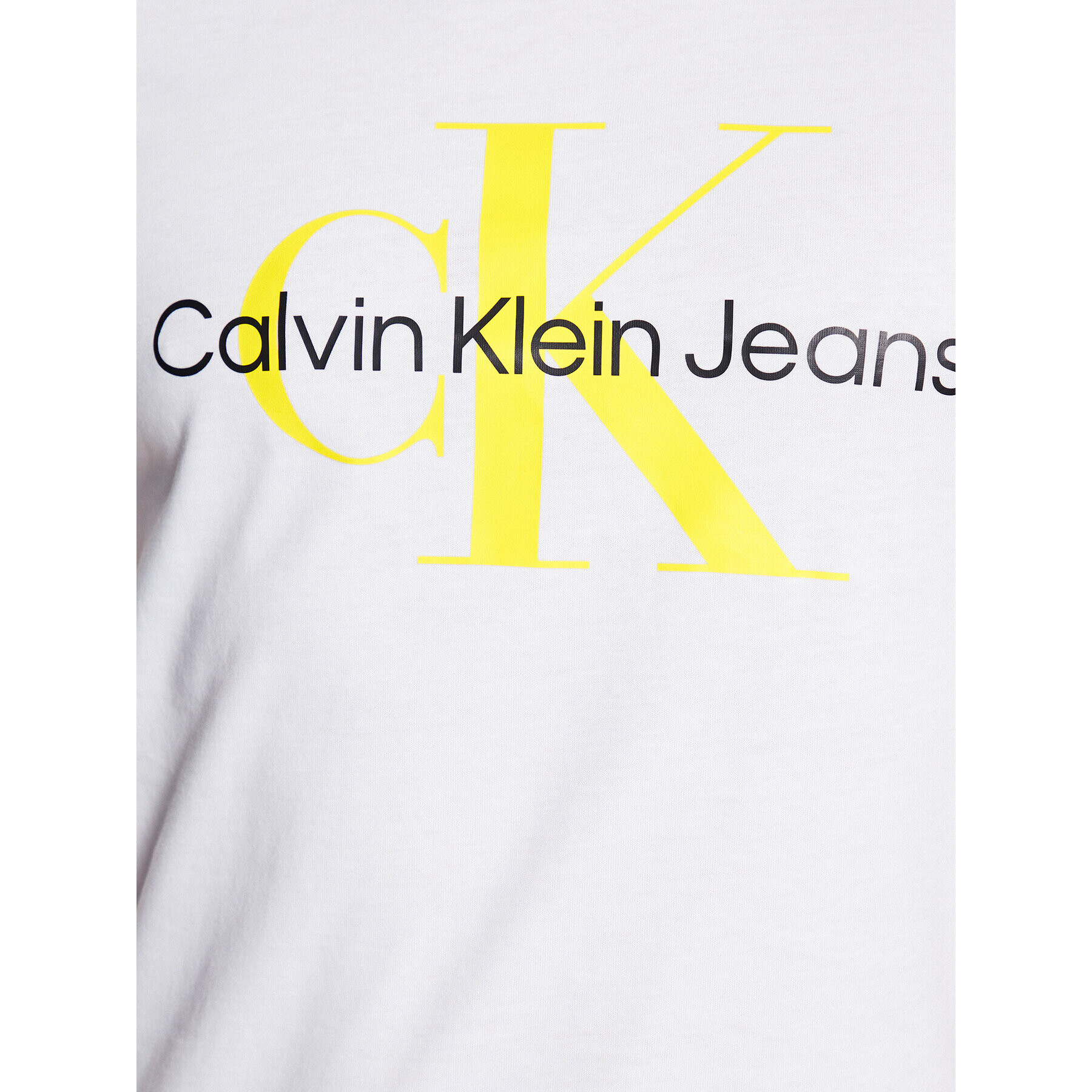 Calvin Klein Jeans Тишърт J30J320806 Бял Regular Fit - Pepit.bg