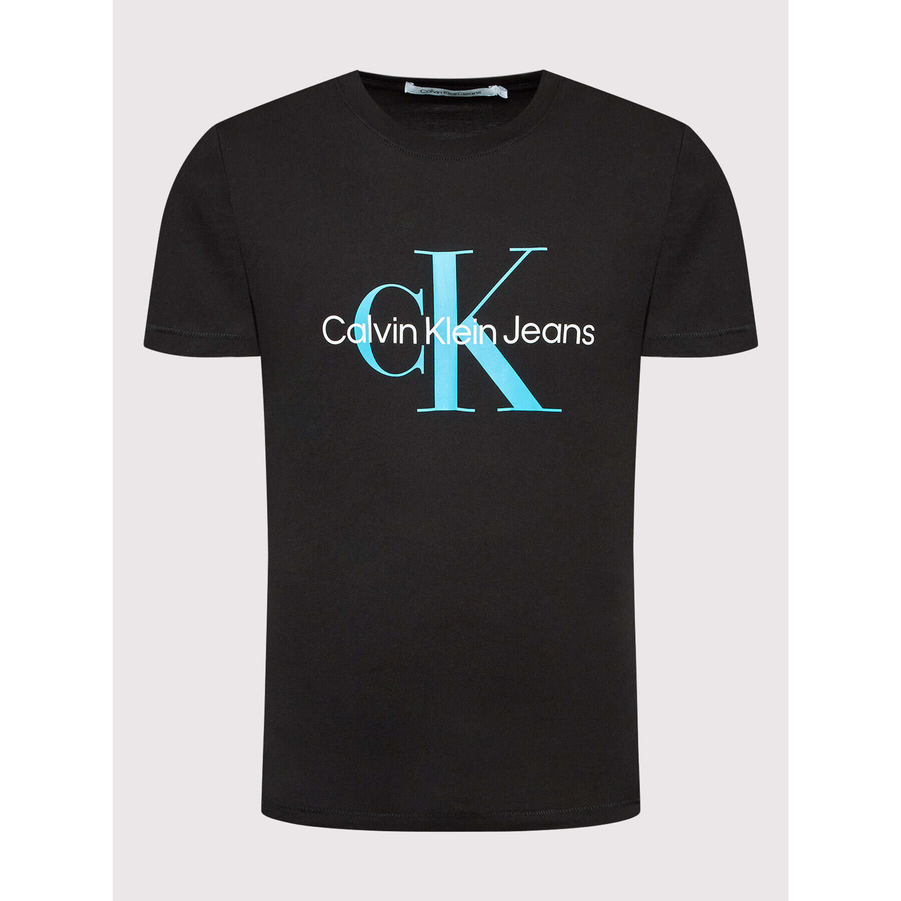 Calvin Klein Jeans Тишърт J30J320806 Черен Slim Fit - Pepit.bg