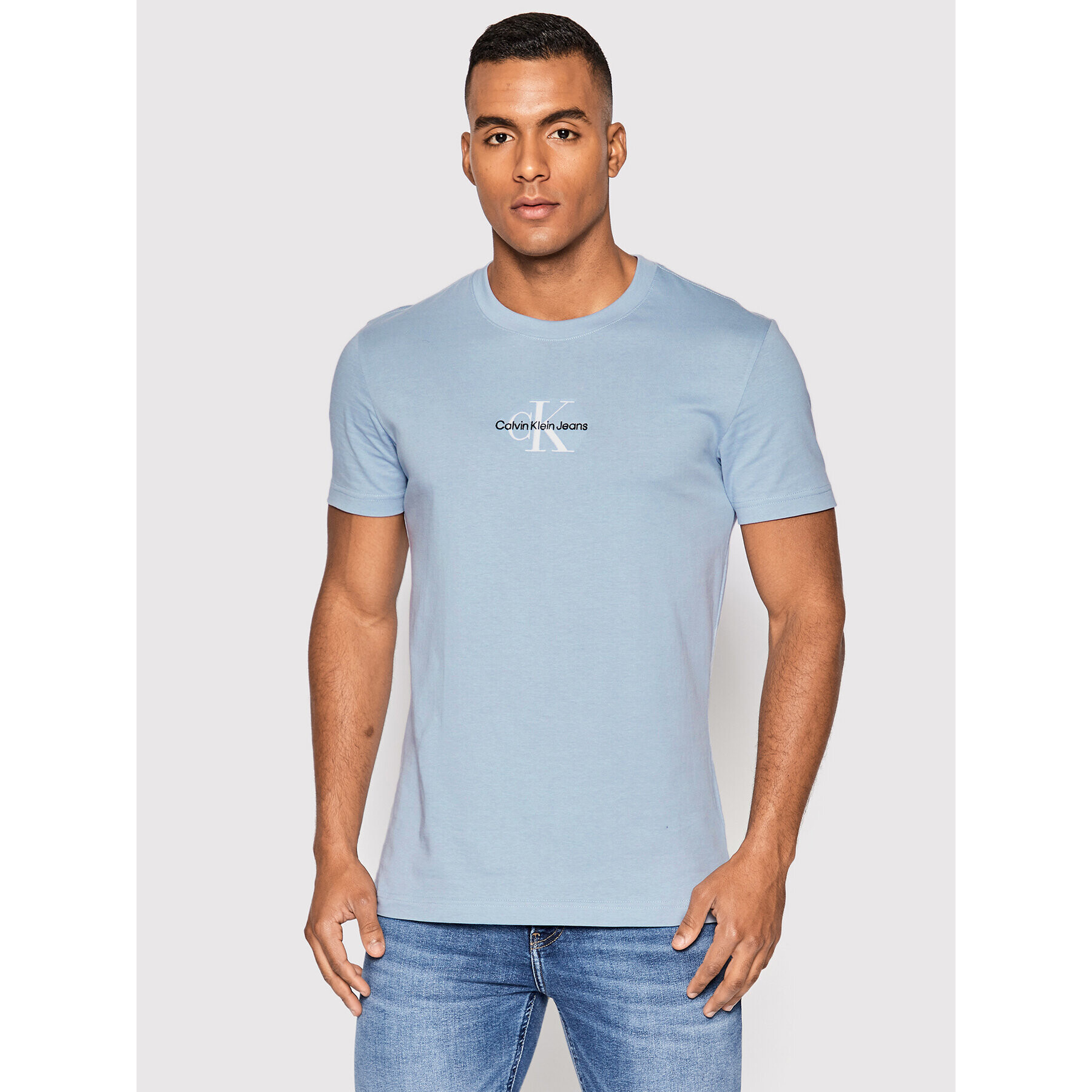 Calvin Klein Jeans Тишърт J30J320855 Син Regular Fit - Pepit.bg