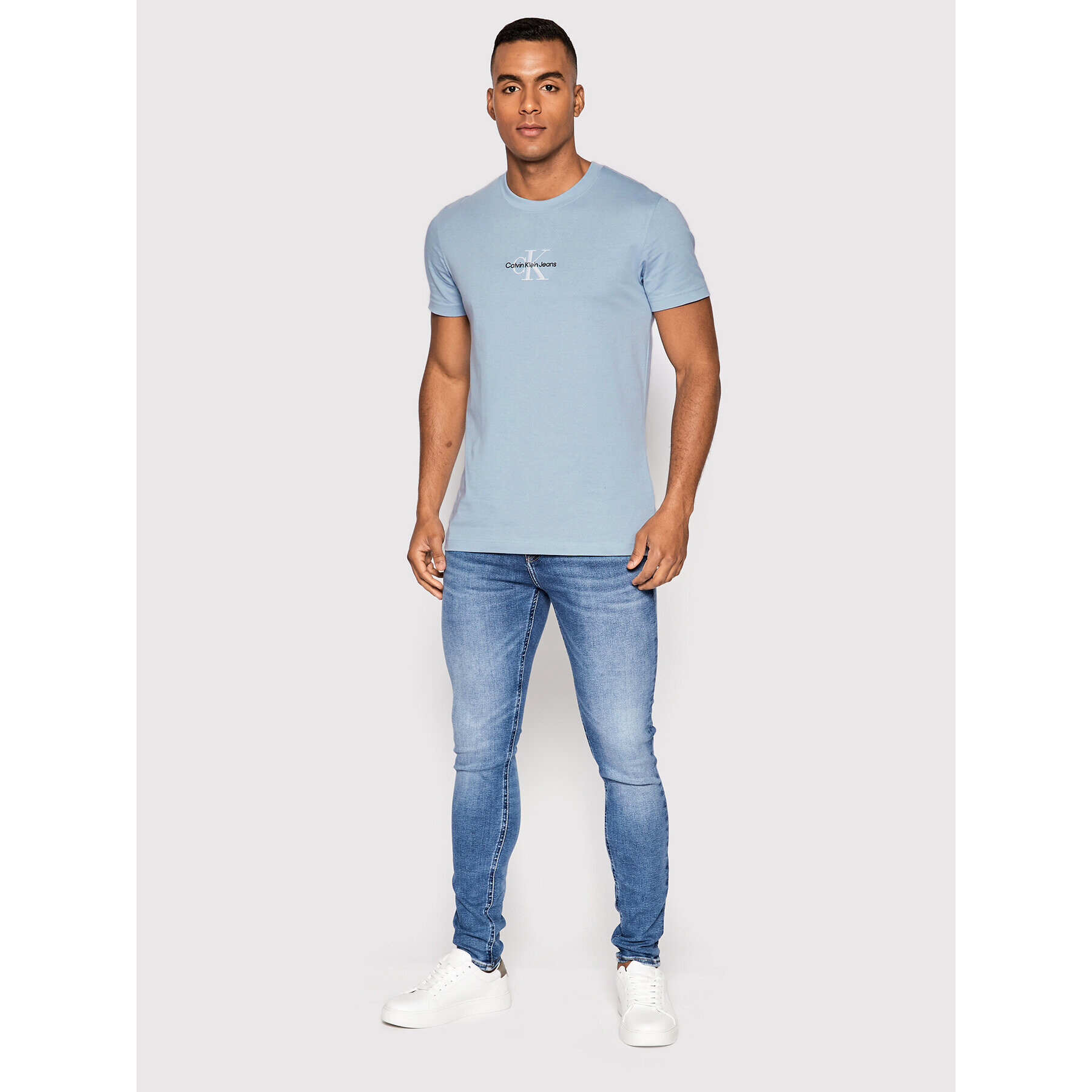 Calvin Klein Jeans Тишърт J30J320855 Син Regular Fit - Pepit.bg