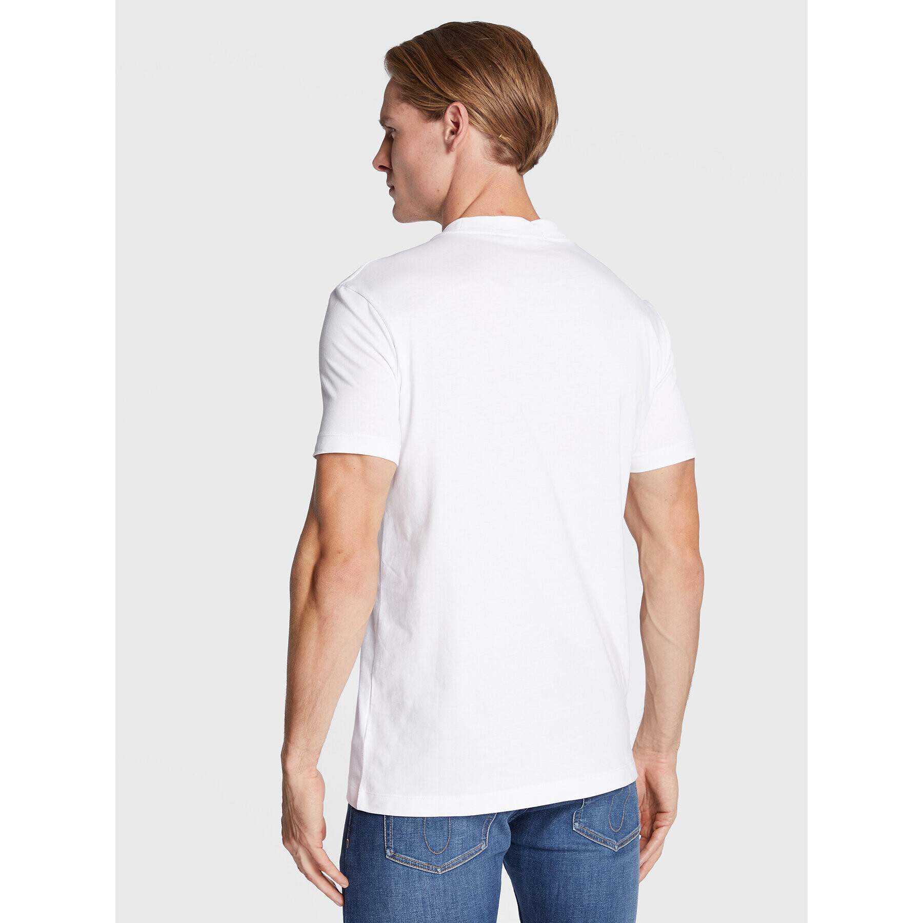 Calvin Klein Jeans Тишърт J30J321776 Бял Regular Fit - Pepit.bg