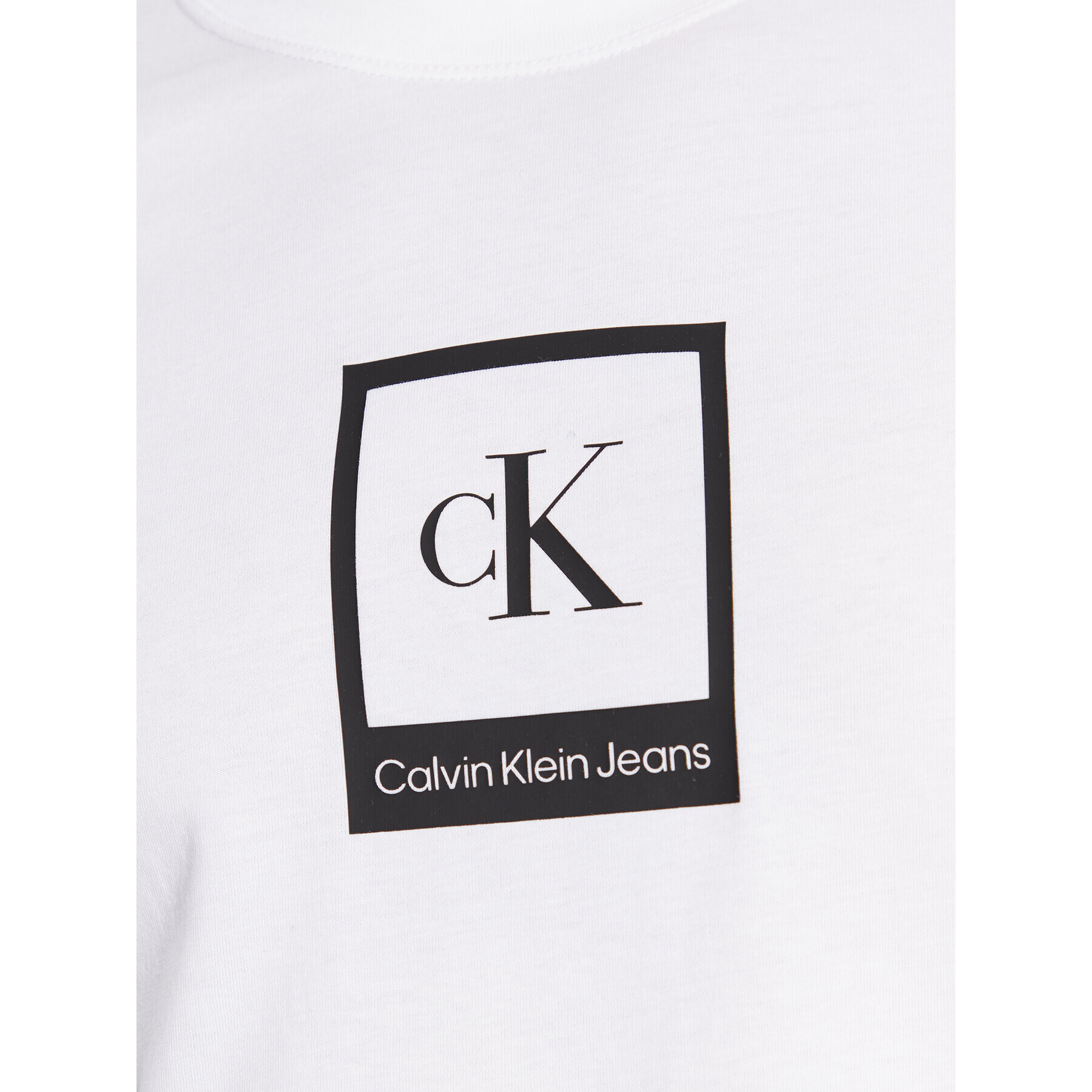 Calvin Klein Jeans Тишърт J30J321776 Бял Regular Fit - Pepit.bg