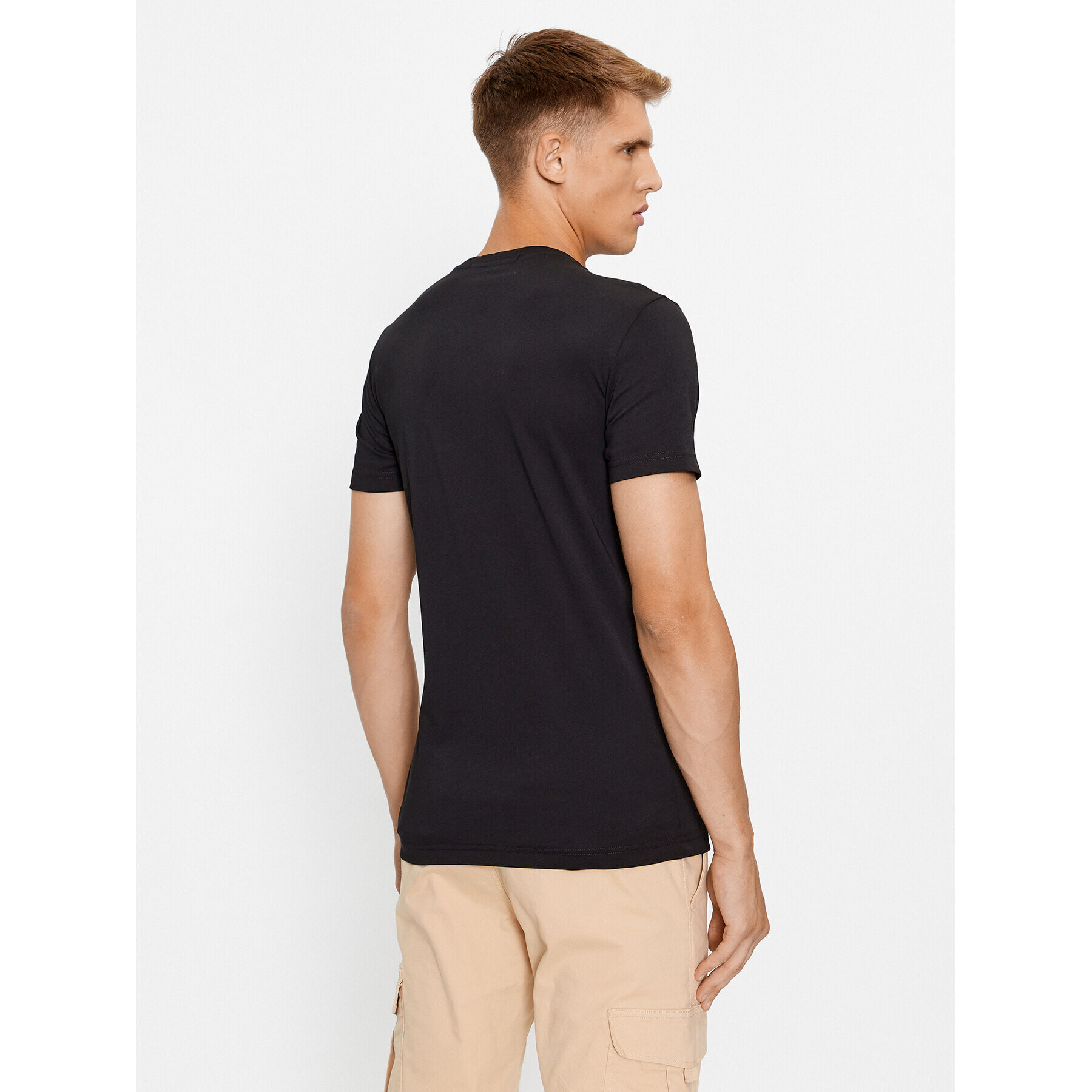 Calvin Klein Jeans Тишърт J30J322547 Черен Slim Fit - Pepit.bg