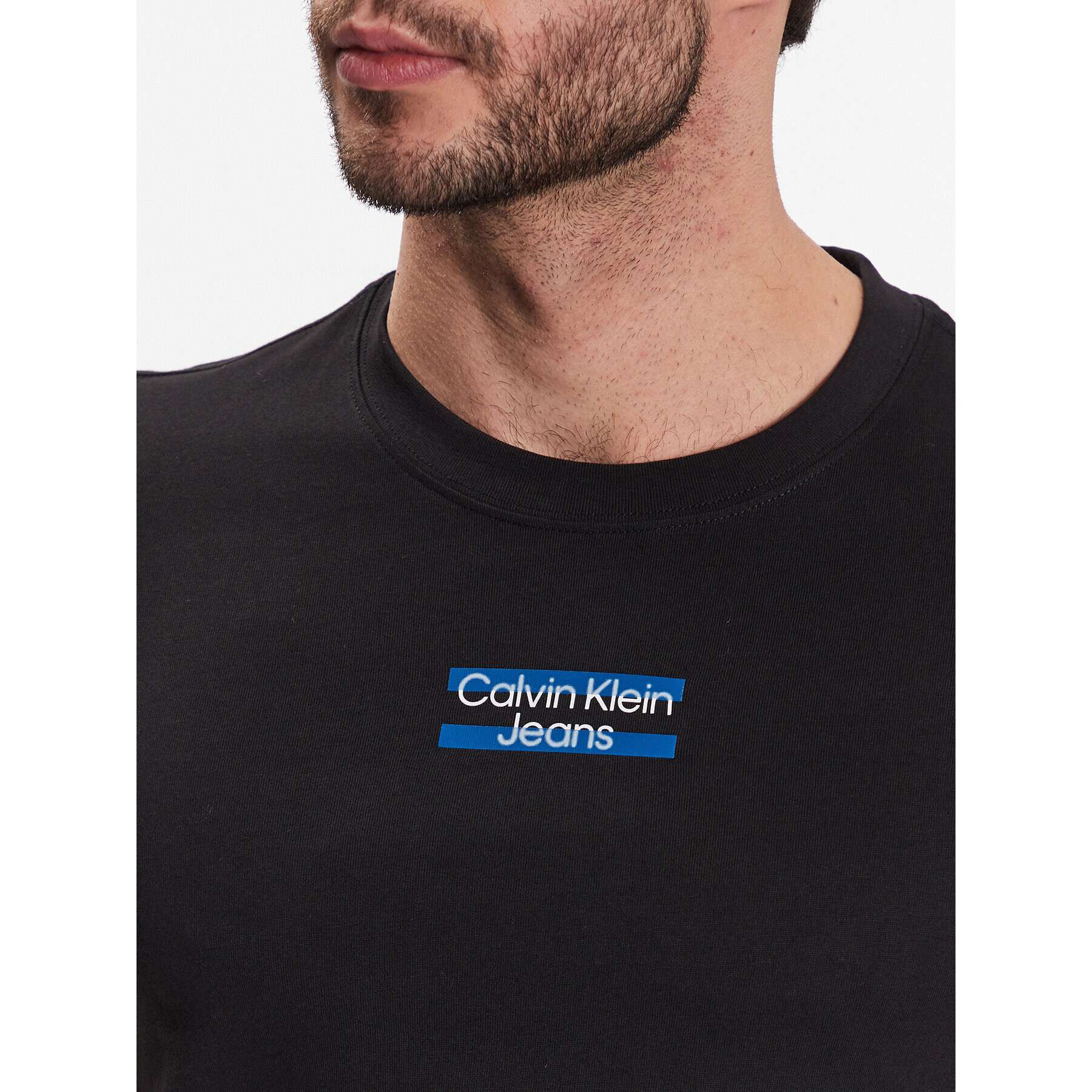 Calvin Klein Jeans Тишърт J30J322872 Черен Regular Fit - Pepit.bg