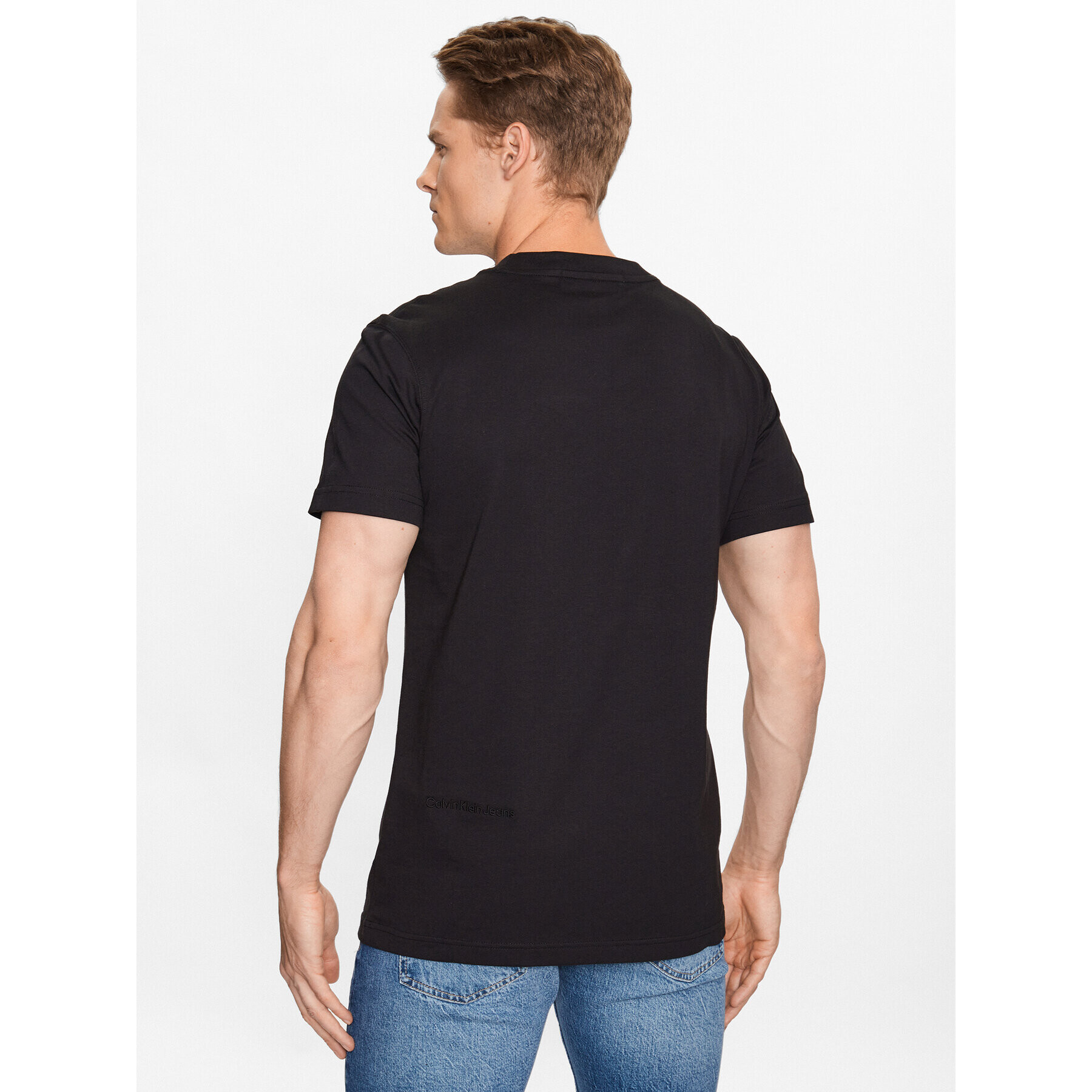 Calvin Klein Jeans Тишърт J30J323492 Черен Regular Fit - Pepit.bg