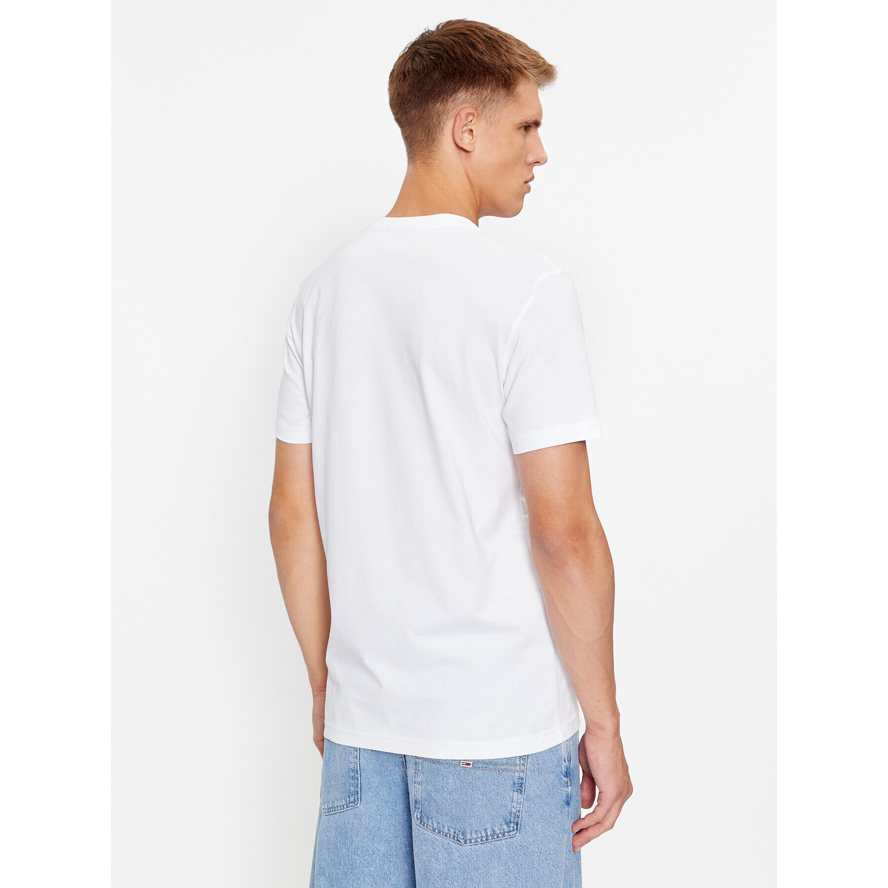 Calvin Klein Jeans Тишърт J30J324019 Бял Regular Fit - Pepit.bg