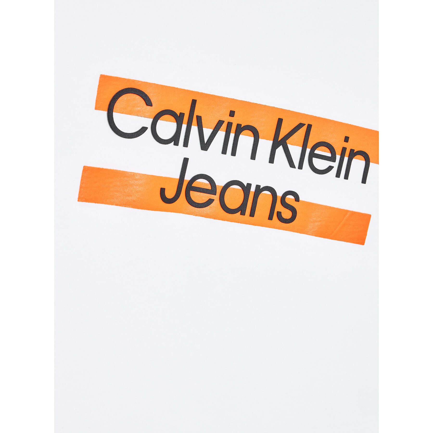 Calvin Klein Jeans Тишърт Maxi Block Logo IB0IB01647 Бял Regular Fit - Pepit.bg