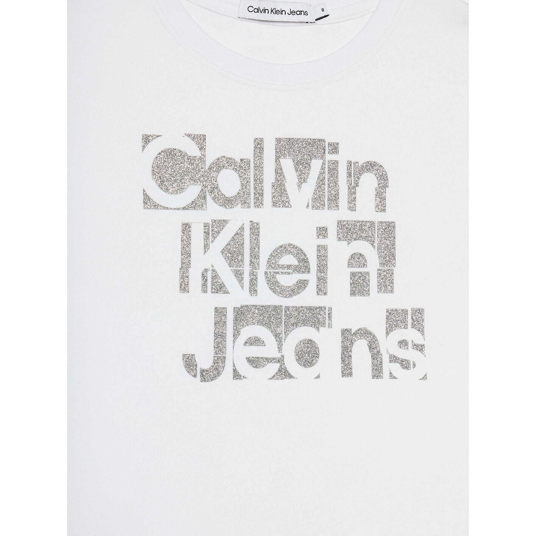 Calvin Klein Jeans Тишърт Metallic IG0IG02340 Бял Regular Fit - Pepit.bg