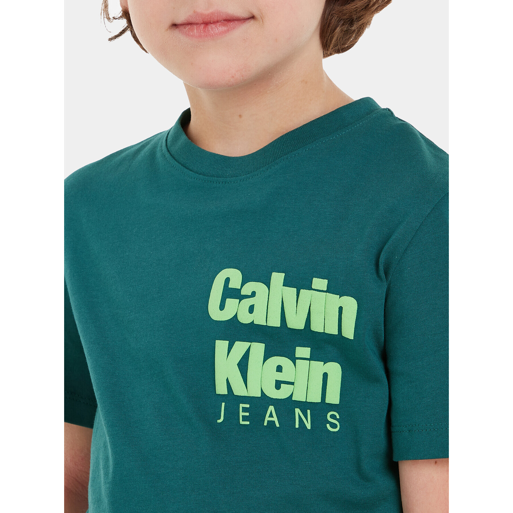 Calvin Klein Jeans Тишърт Mini Blown Up Logo IB0IB01885 Син Regular Fit - Pepit.bg