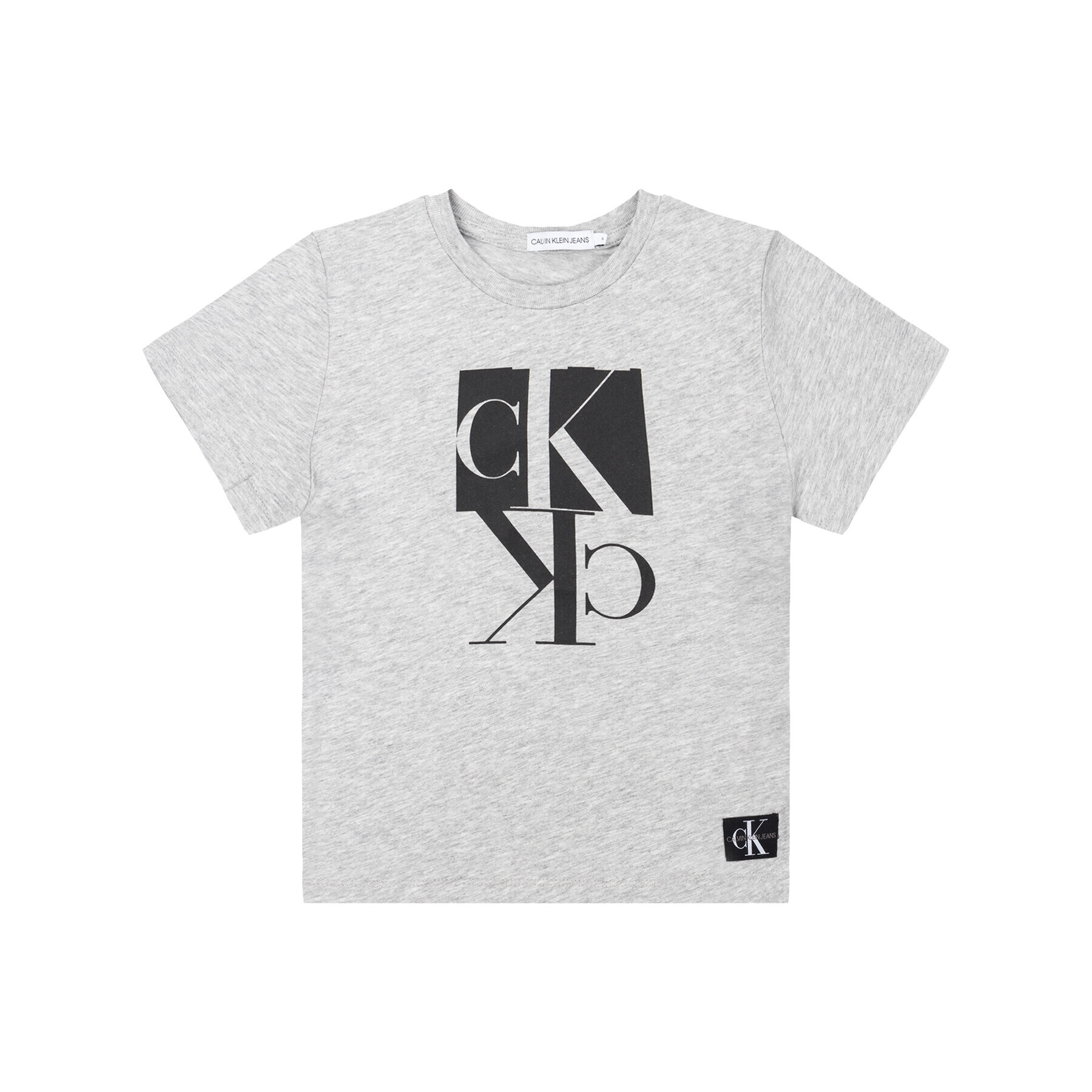 Calvin Klein Jeans Тишърт Mirror Monogram IB0IB00383 Сив Regular Fit - Pepit.bg