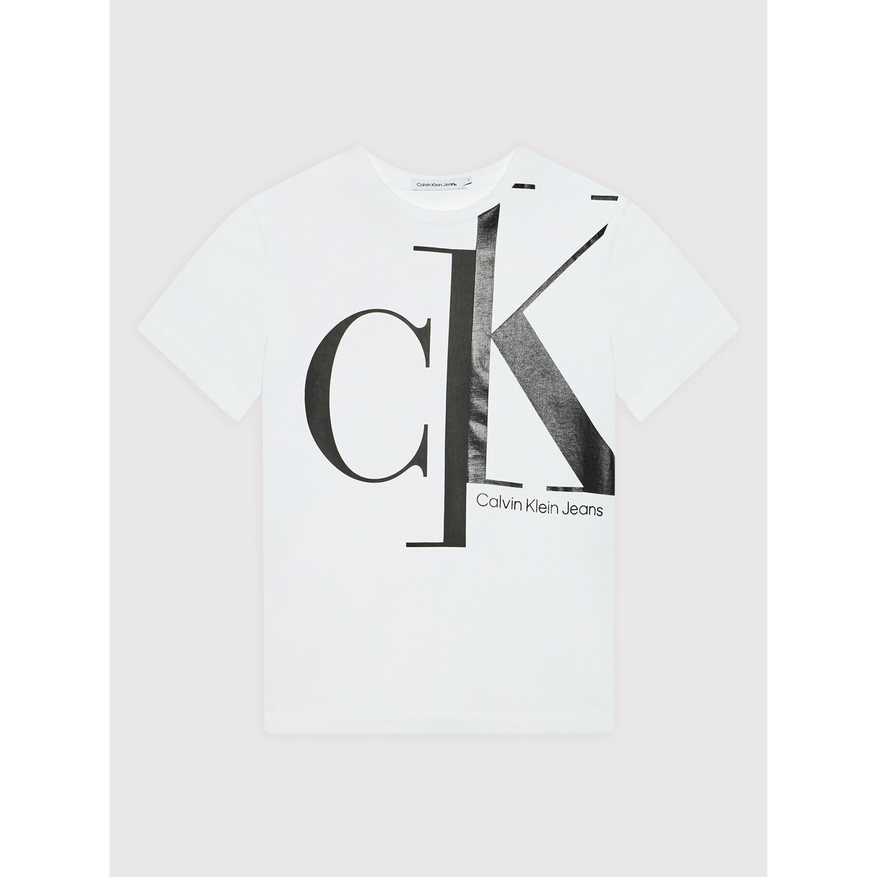 Calvin Klein Jeans Тишърт Mixed Monogram IB0IB01112 Бял Regular Fit - Pepit.bg
