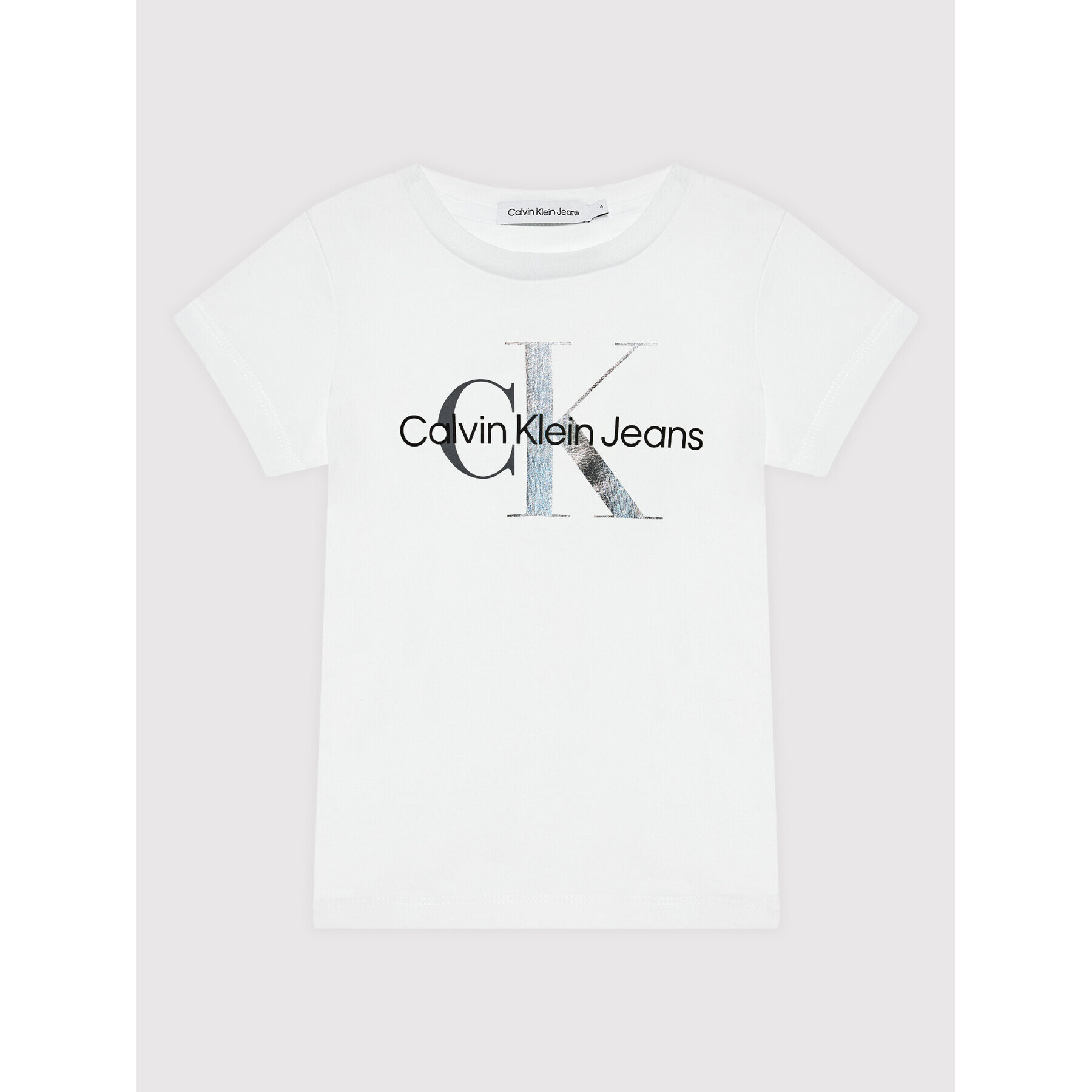 Calvin Klein Jeans Тишърт Mixed Monogram IG0IG01291 Бял Slim Fit - Pepit.bg
