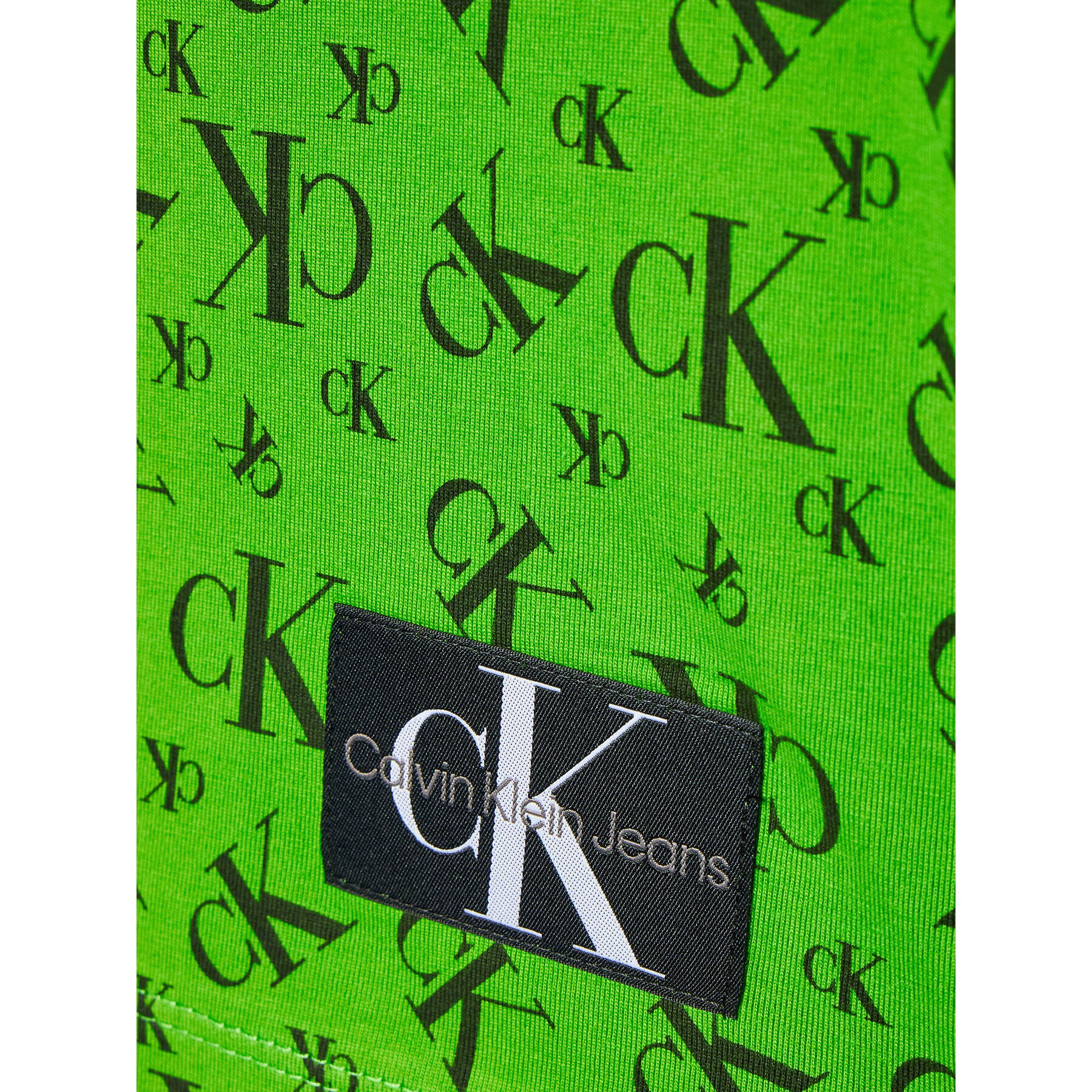 Calvin Klein Jeans Тишърт Monogram Grid IB0IB01476 Зелен Regular Fit - Pepit.bg